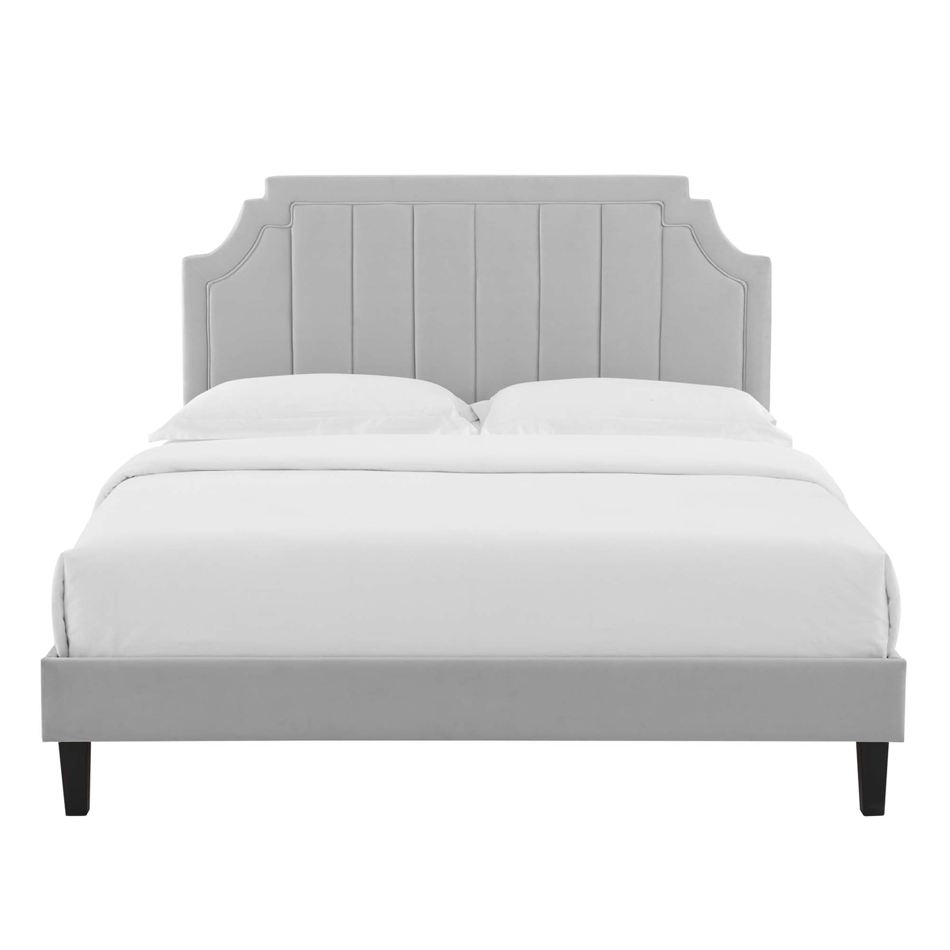 Sienna Performance Velvet Queen Platform Bed by Modway - Best Buy Furniture