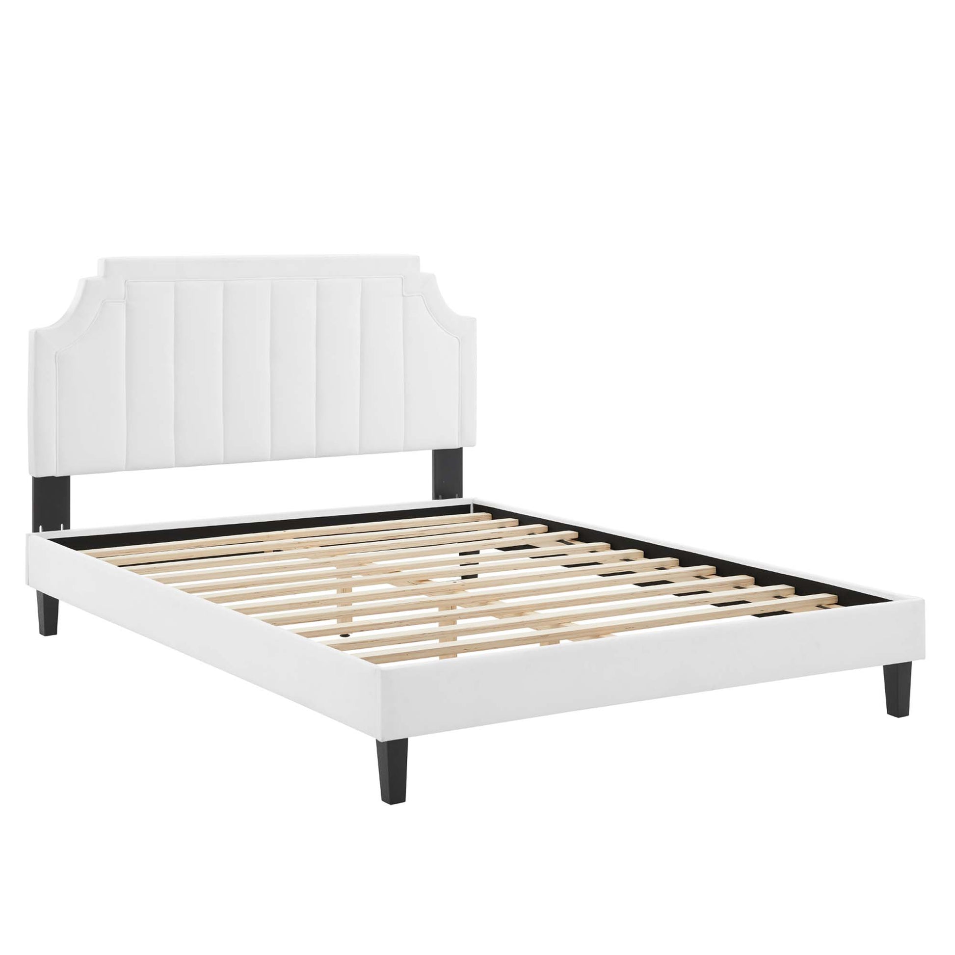 Sienna Performance Velvet Queen Platform Bed by Modway - Best Buy Furniture