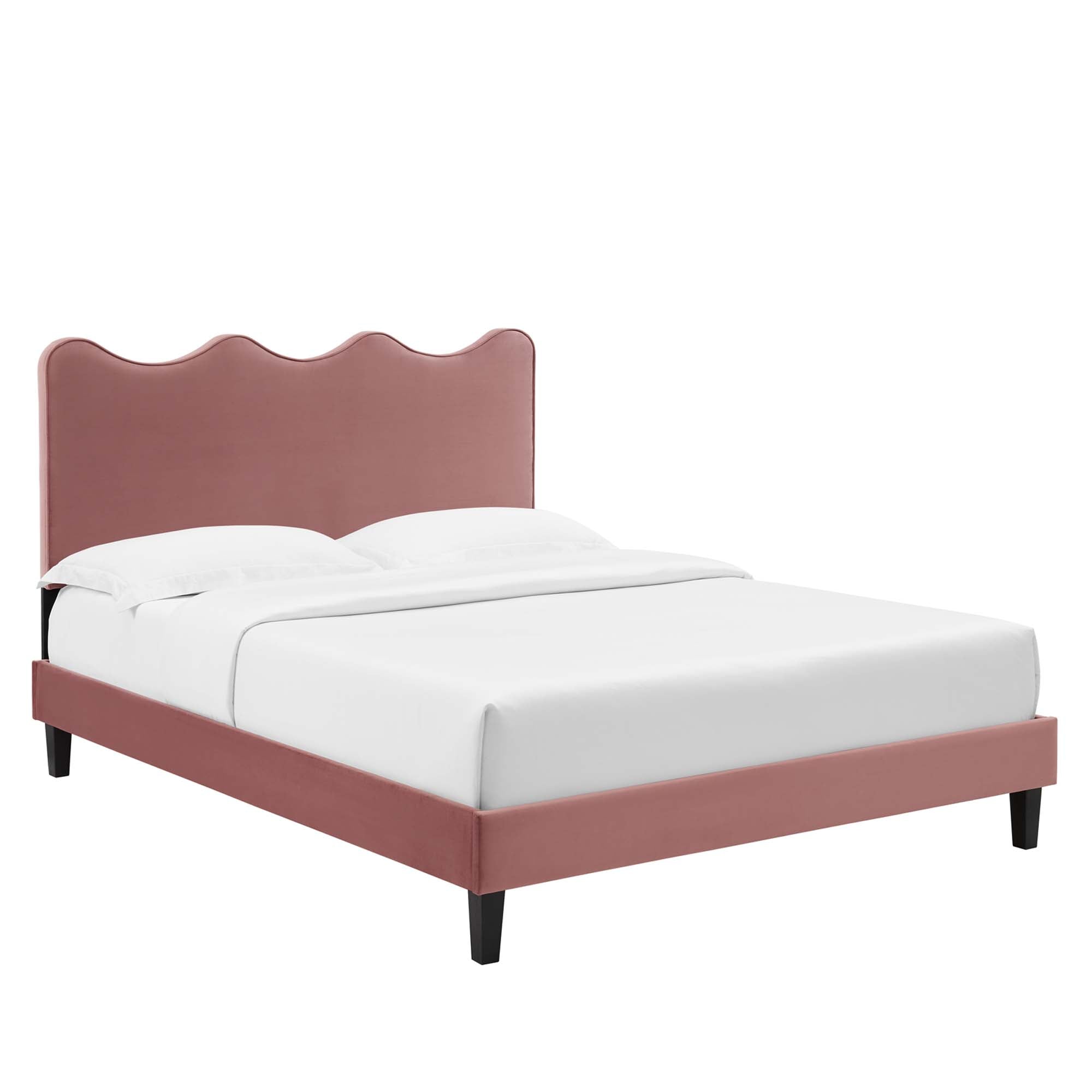 Current Performance Velvet Twin Platform Bed by Modway