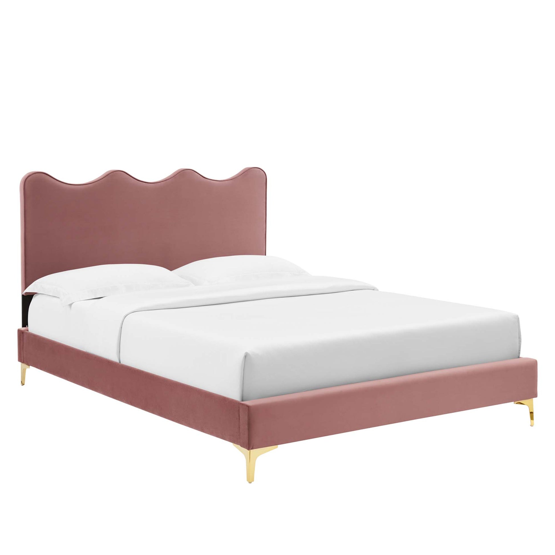 Current Performance Velvet Queen Platform Bed by Modway - Best Buy Furniture