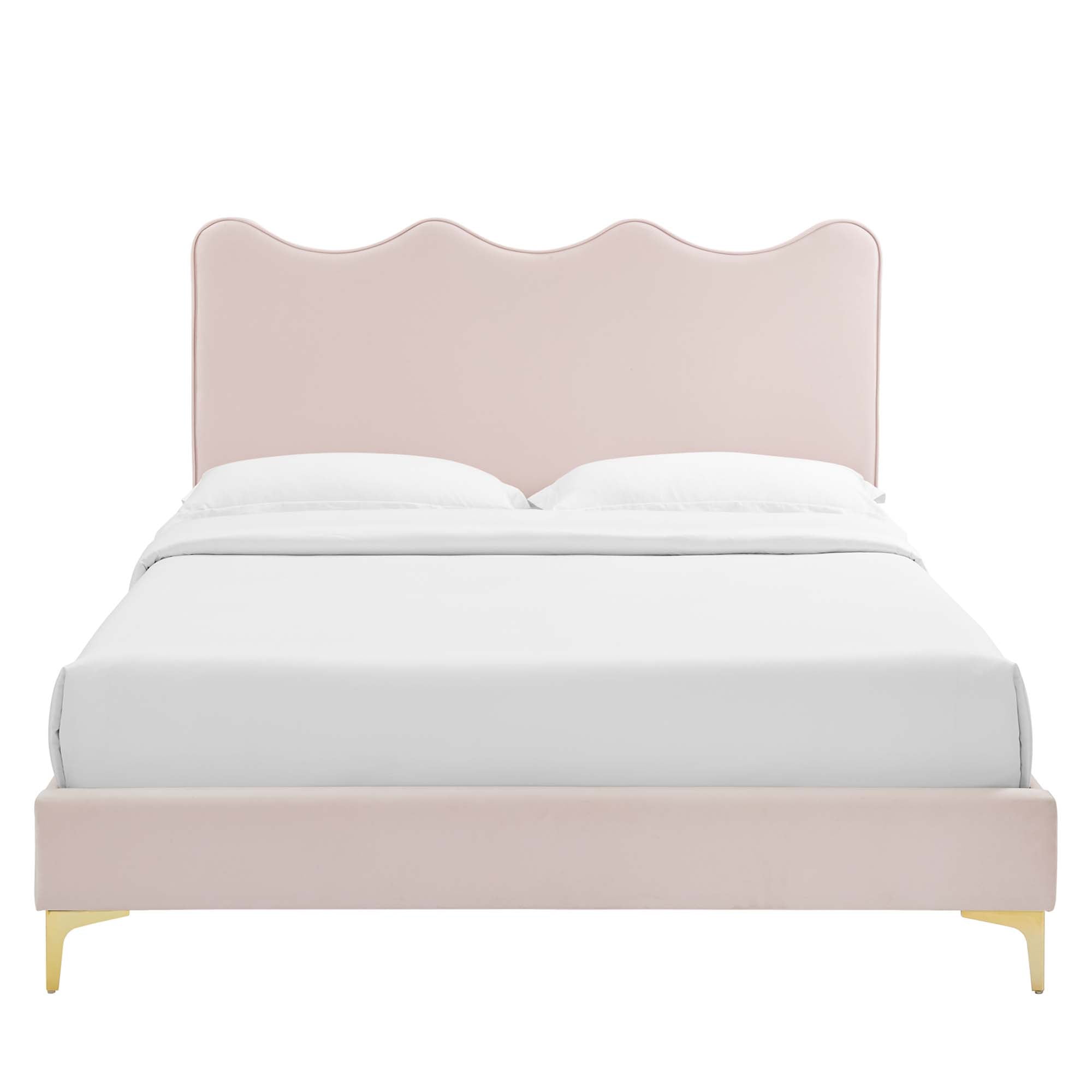 Current Performance Velvet Queen Platform Bed by Modway - Best Buy Furniture