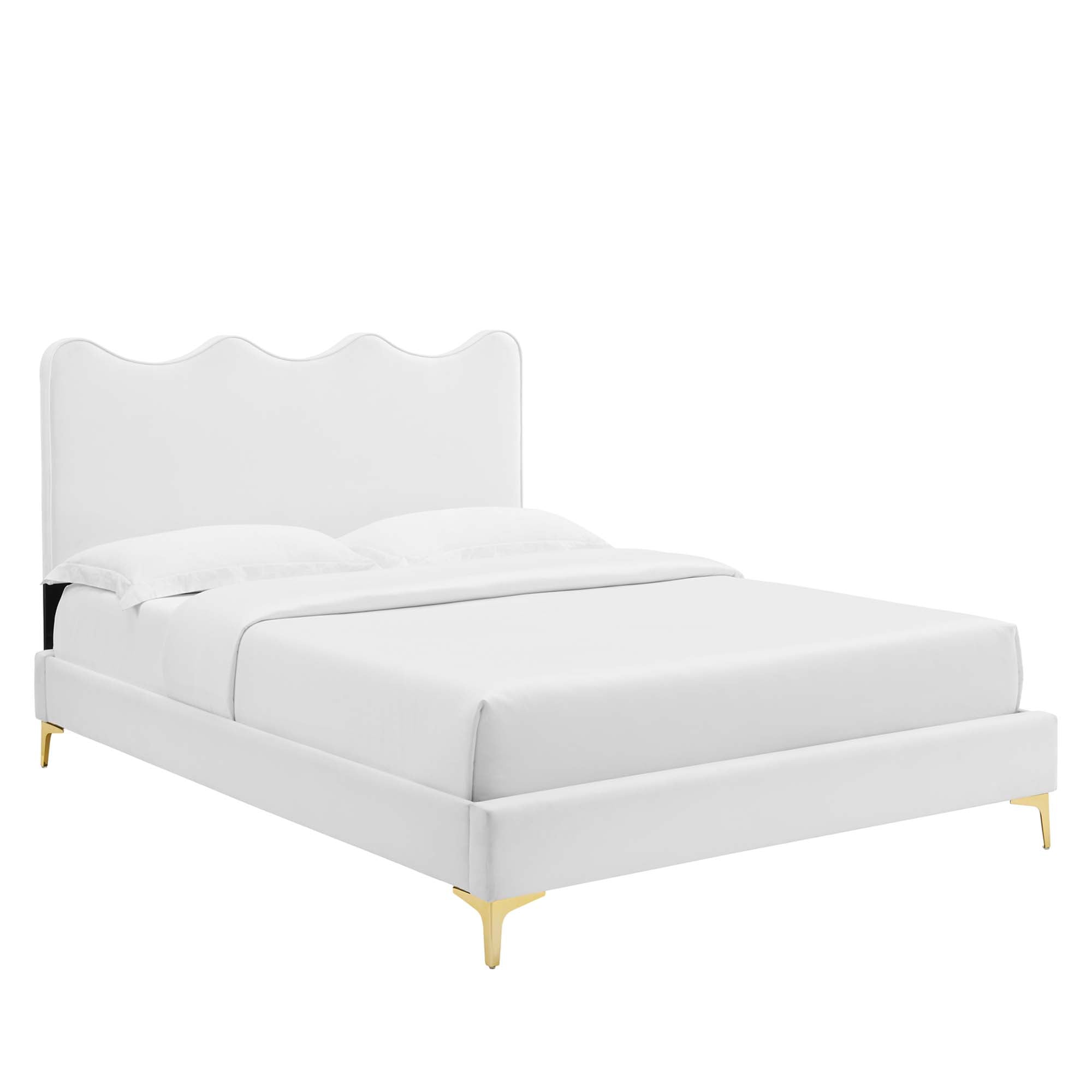 Current Performance Velvet Queen Platform Bed by Modway