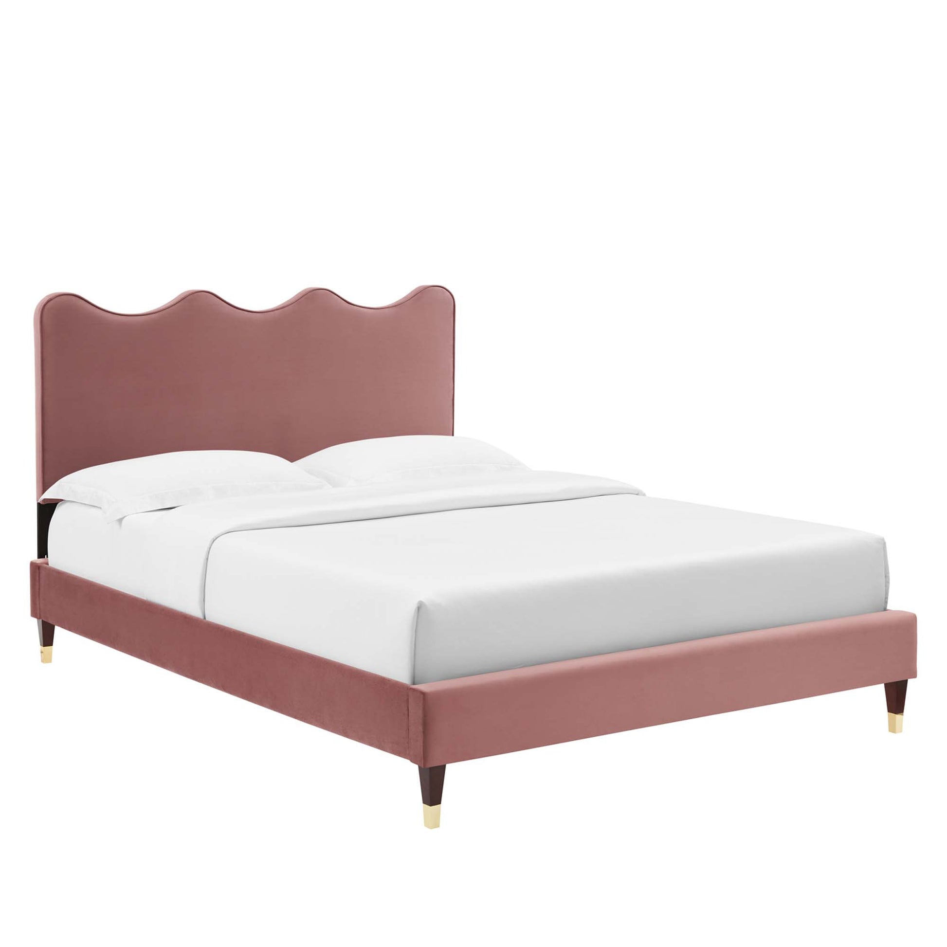 Current Performance Velvet Queen Platform Bed by Modway - Best Buy Furniture