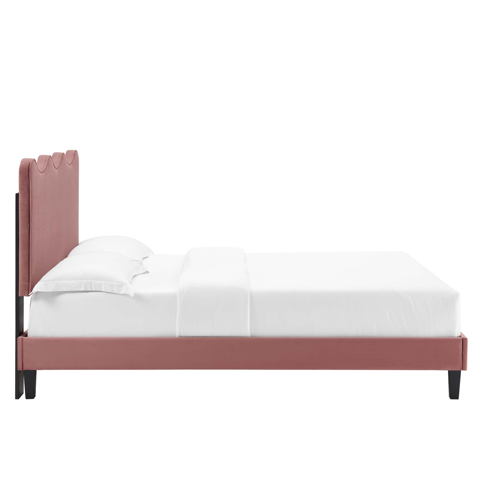 Current Performance Velvet Queen Platform Bed by Modway - Best Buy Furniture