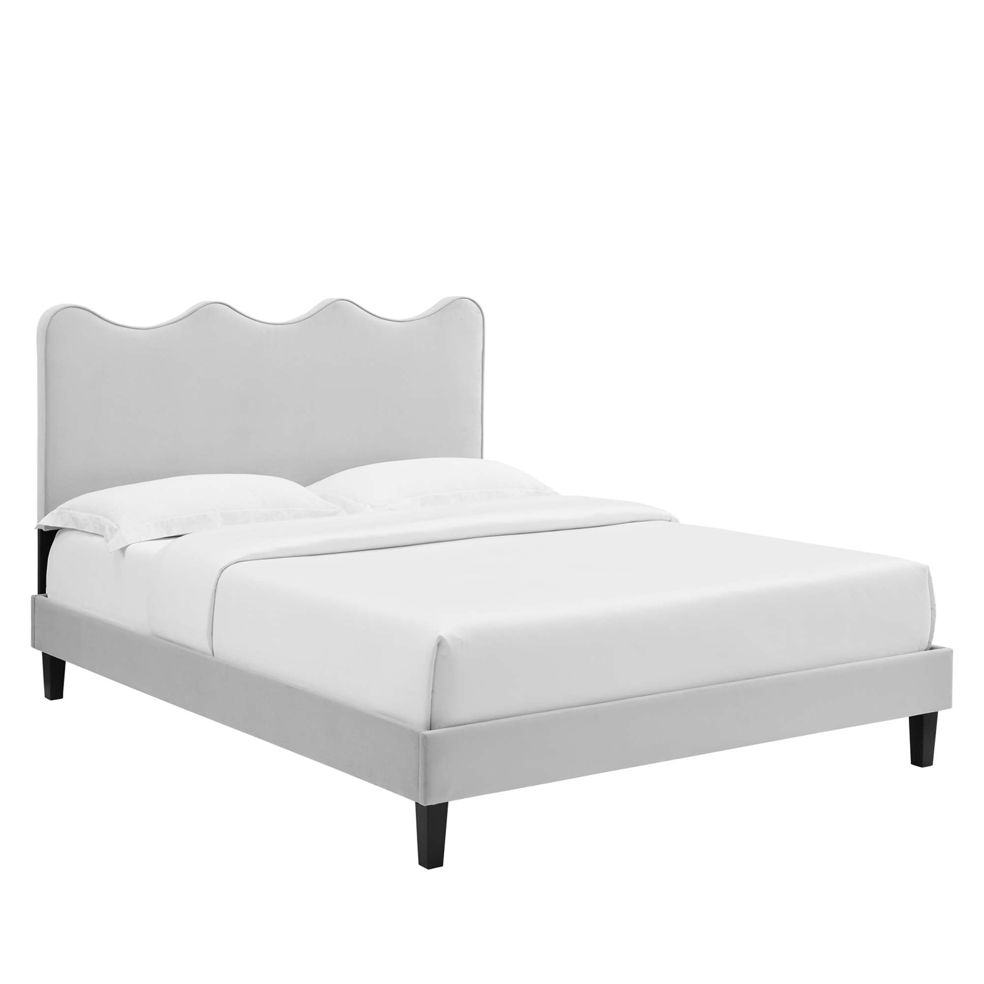 Current Performance Velvet King Platform Bed by Modway
