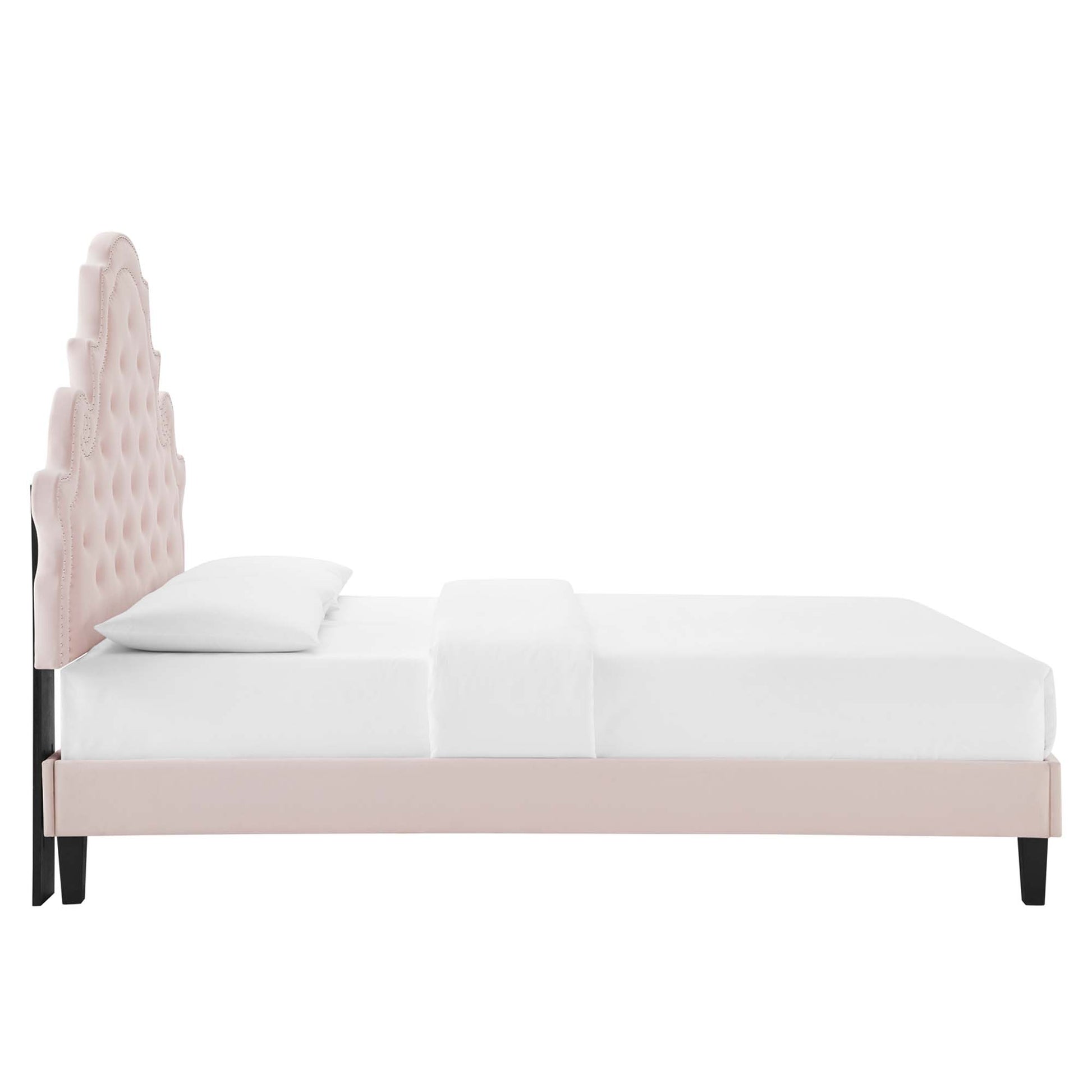 Gwyneth Tufted Performance Velvet Queen Platform Bed by Modway - Best Buy Furniture