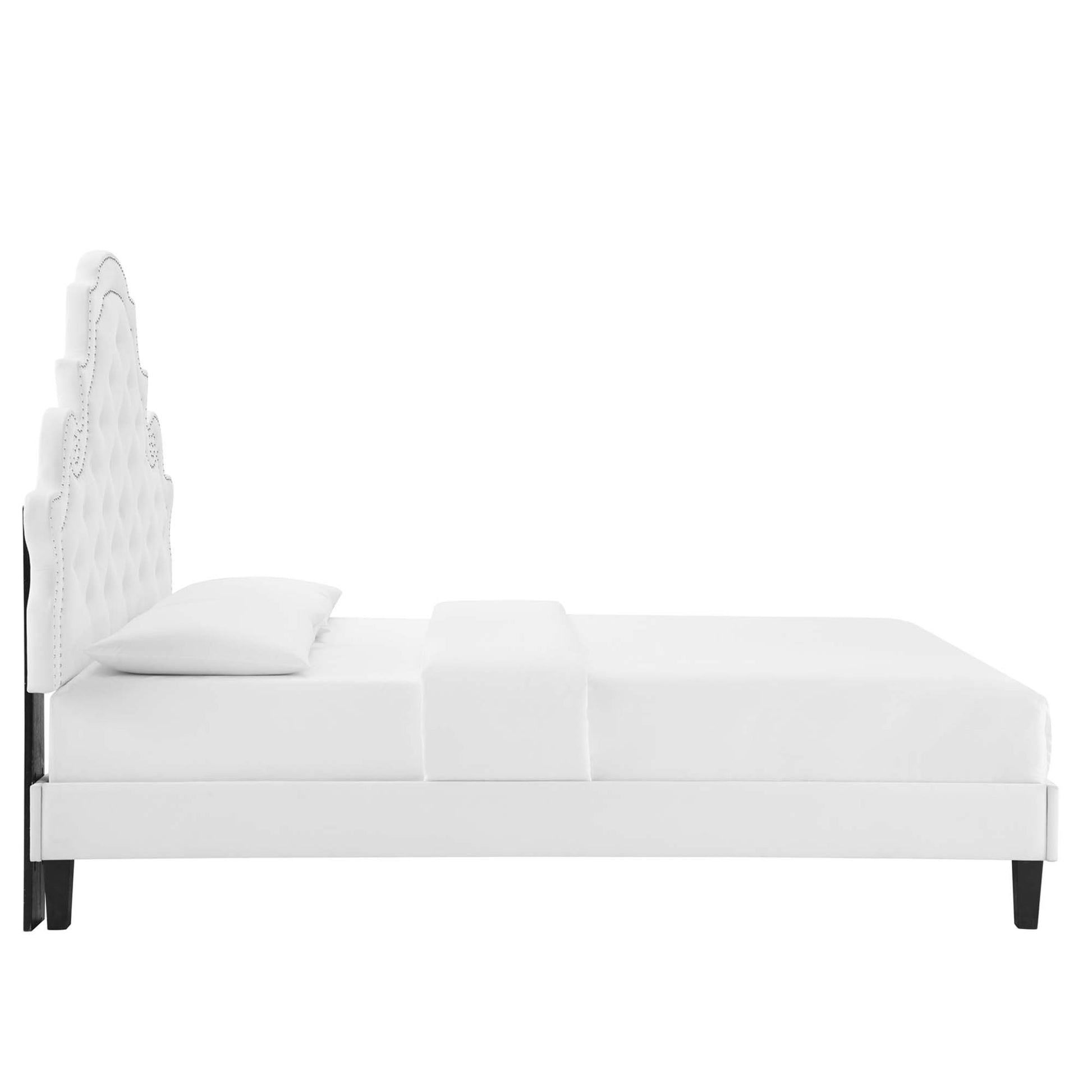 Gwyneth Tufted Performance Velvet Queen Platform Bed by Modway - Best Buy Furniture
