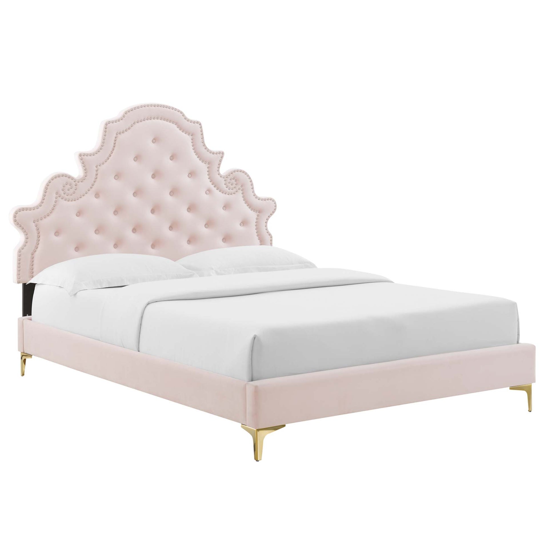 Gwyneth Tufted Performance Velvet Full Platform Bed by Modway - Best Buy Furniture
