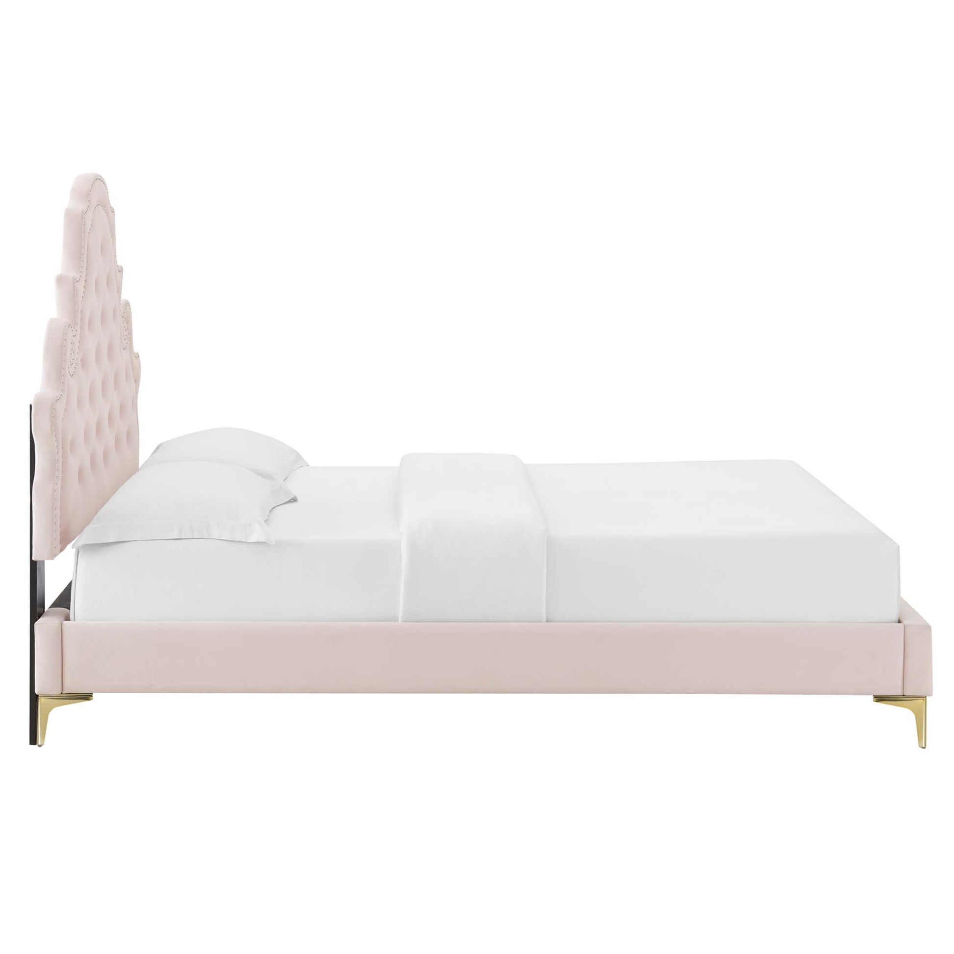 Gwyneth Tufted Performance Velvet Full Platform Bed by Modway - Best Buy Furniture