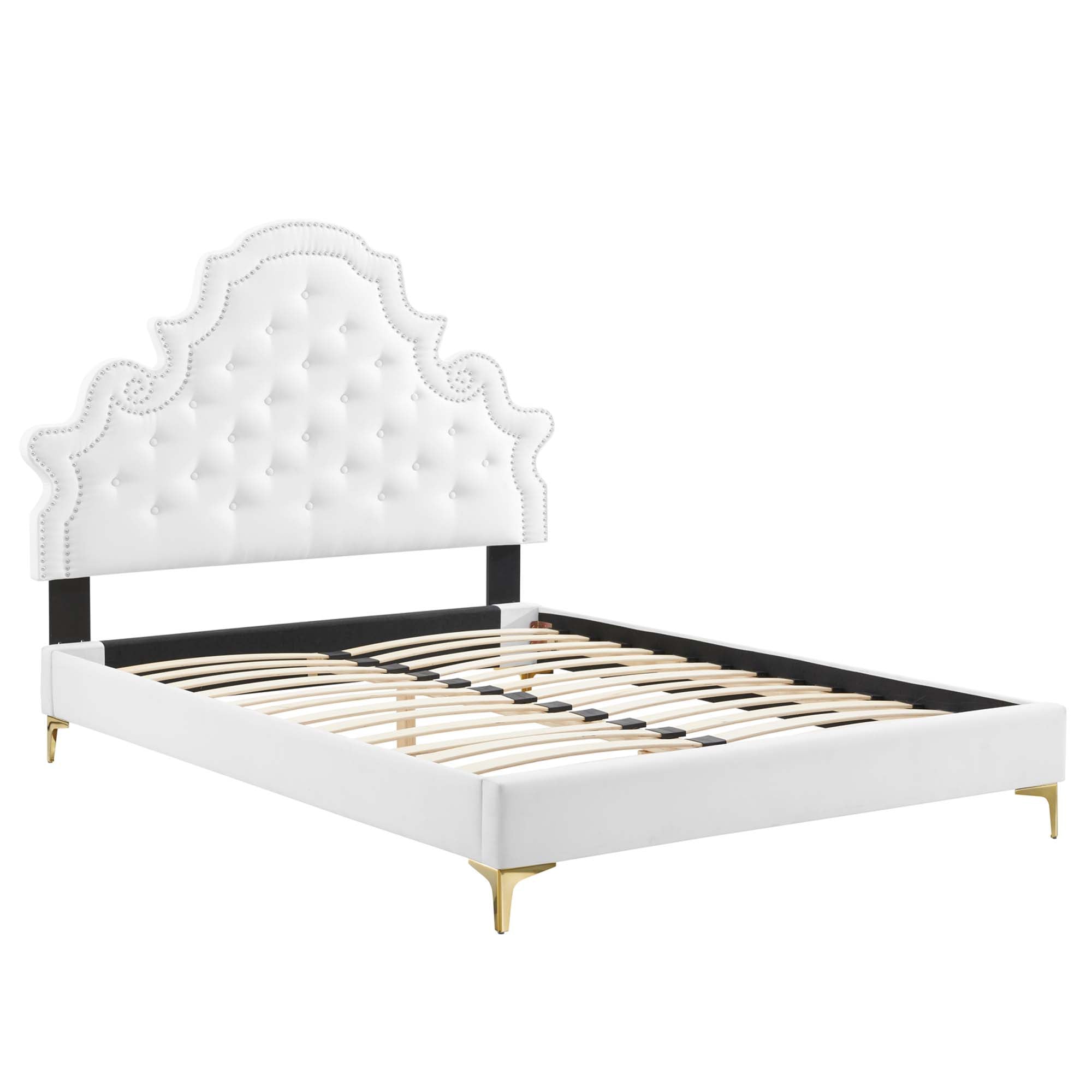 Gwyneth Tufted Performance Velvet Full Platform Bed by Modway - Best Buy Furniture