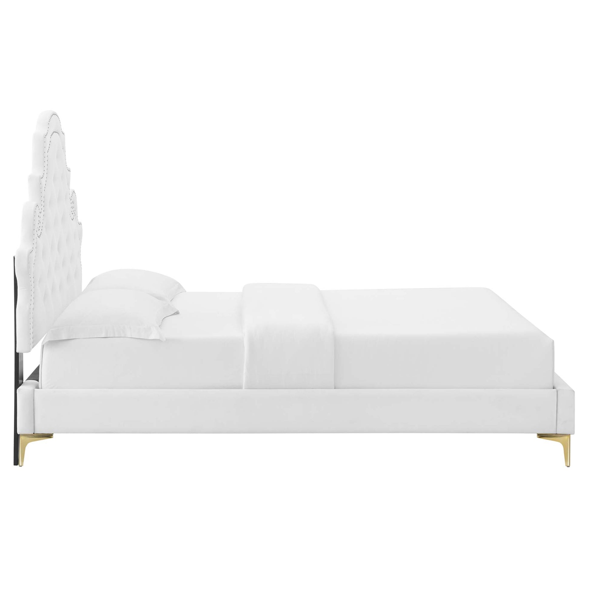 Gwyneth Tufted Performance Velvet Full Platform Bed by Modway - Best Buy Furniture