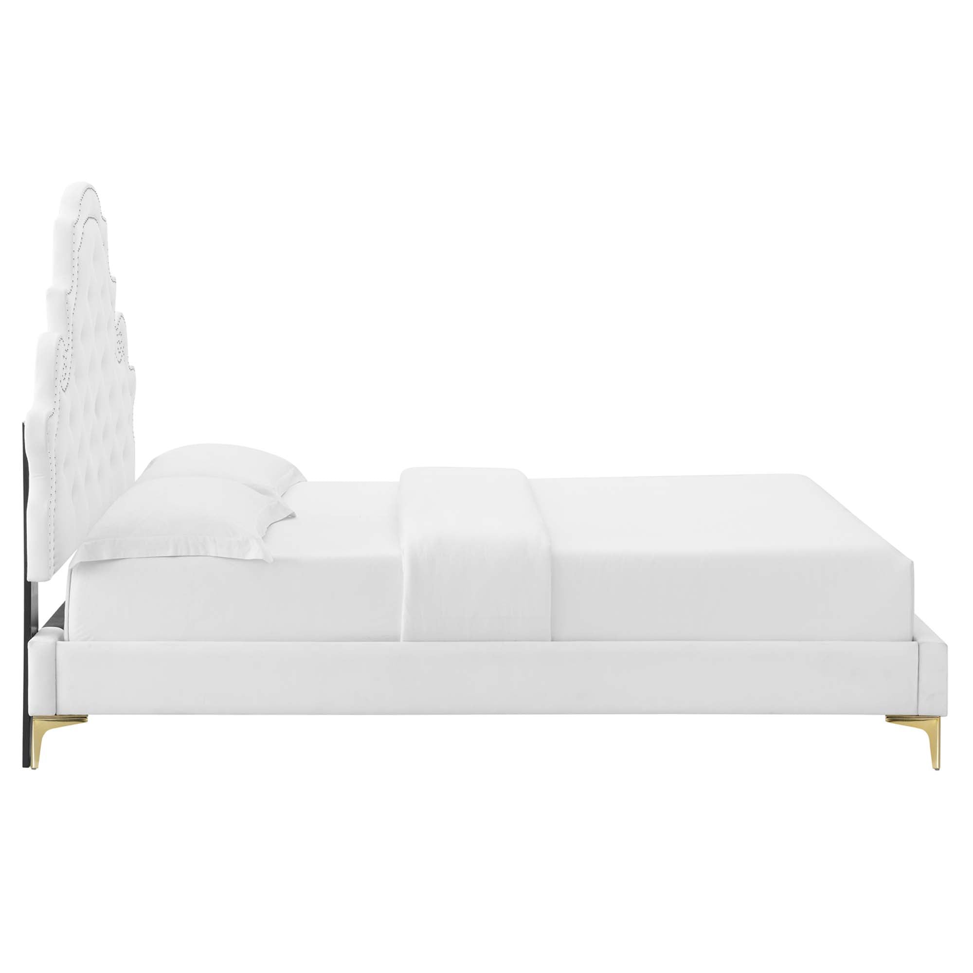 Gwyneth Tufted Performance Velvet Full Platform Bed by Modway - Best Buy Furniture
