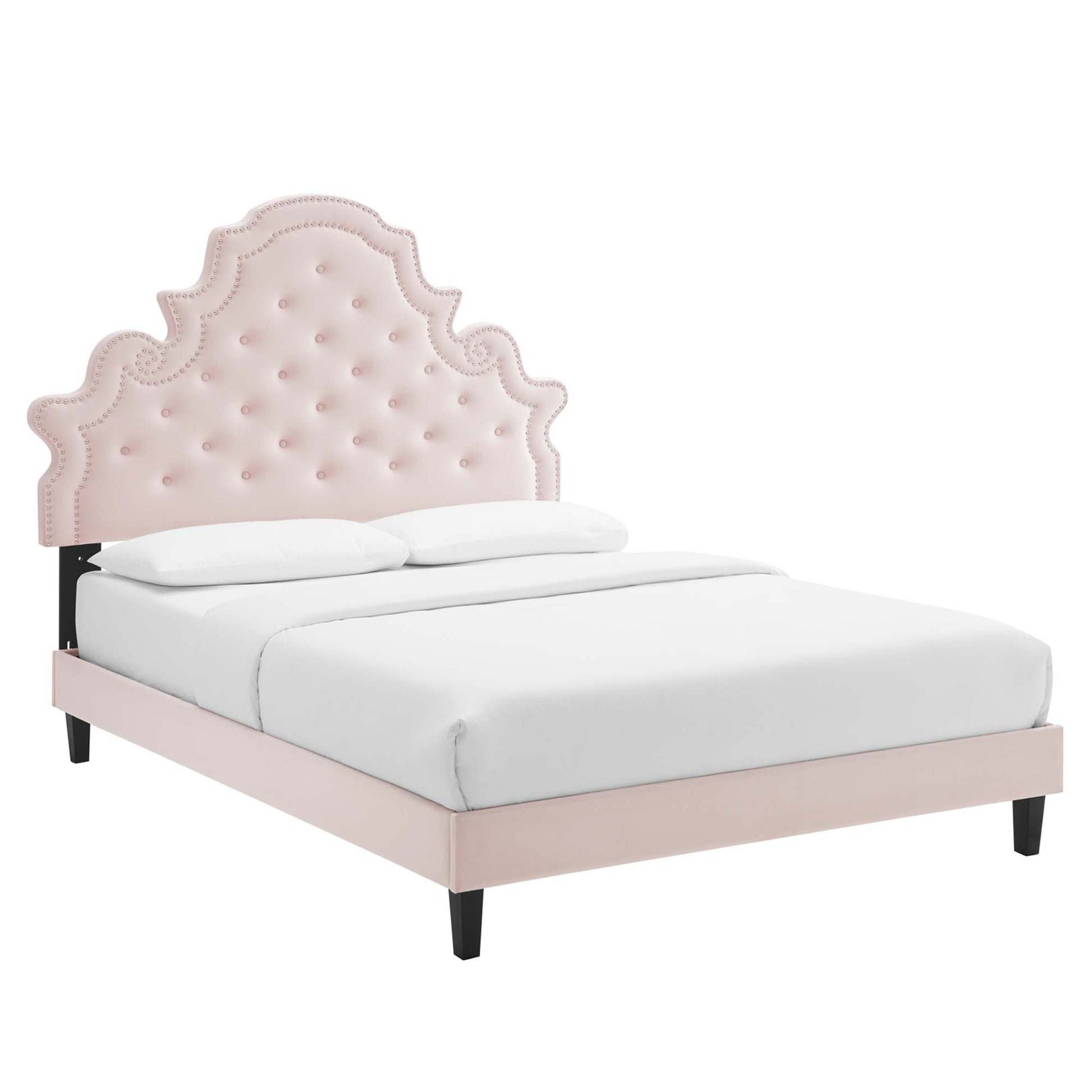 Gwyneth Tufted Performance Velvet Full Platform Bed by Modway - Best Buy Furniture