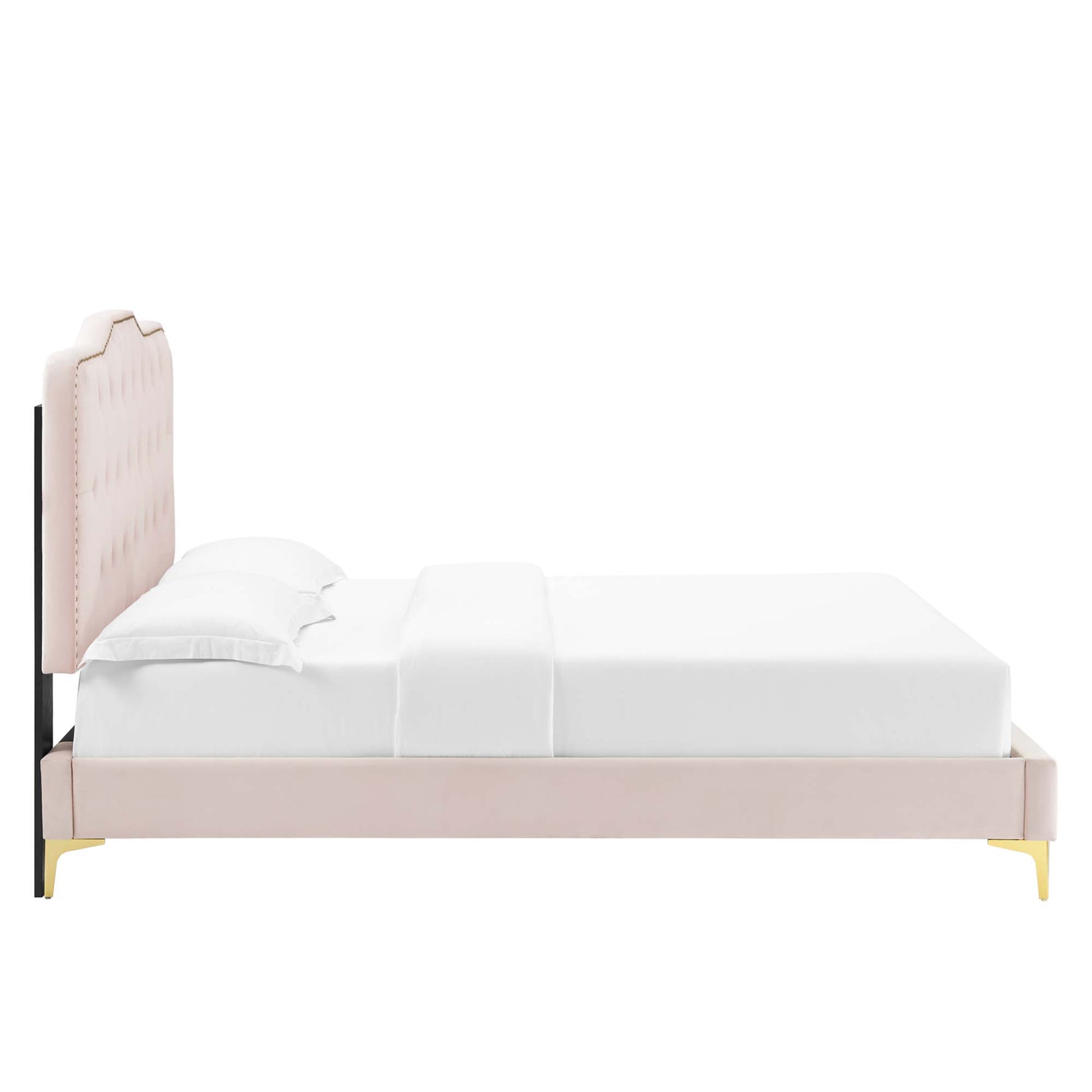 Amber Performance Velvet Queen Platform Bed by Modway - Best Buy Furniture