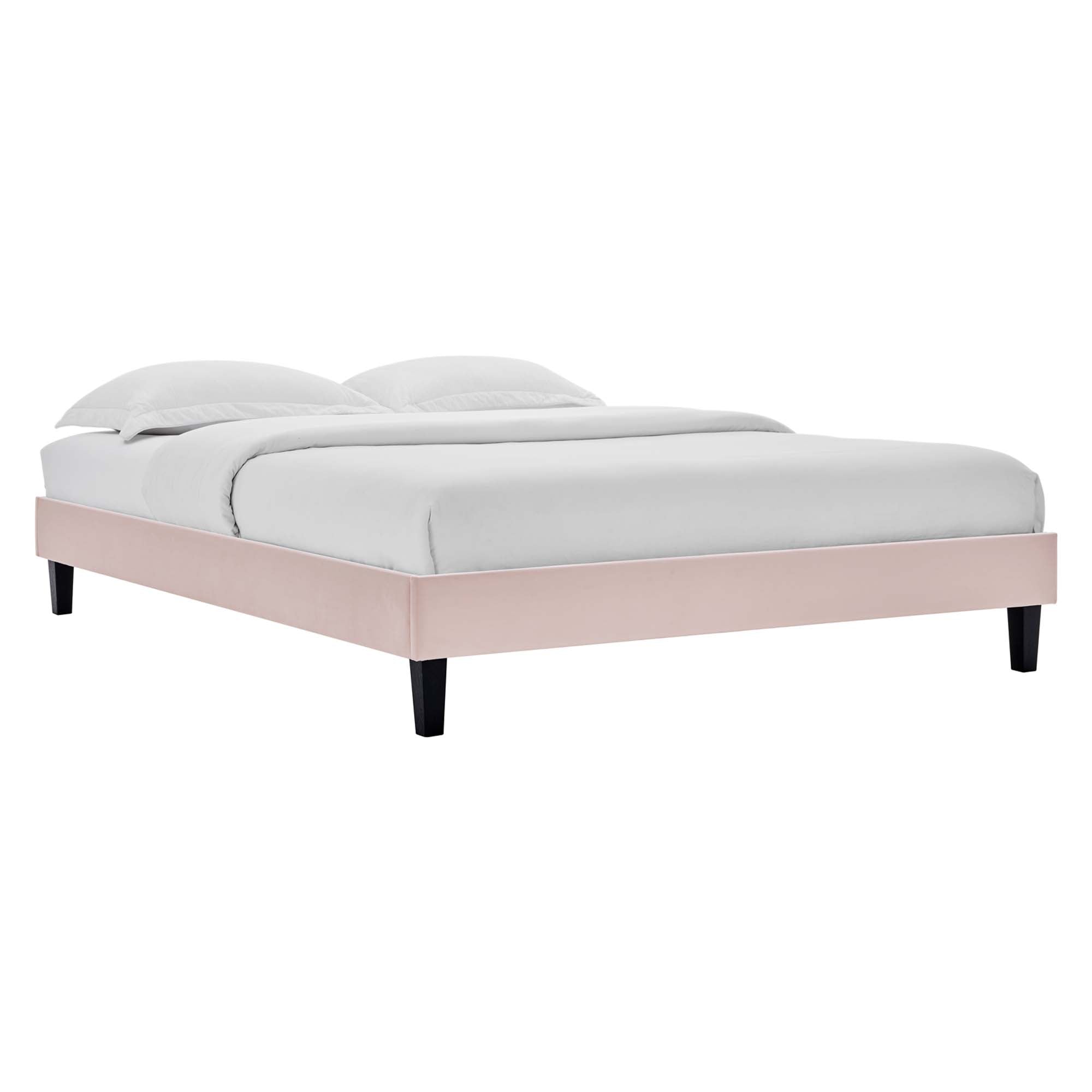 Amber Performance Velvet Queen Platform Bed by Modway - Best Buy Furniture