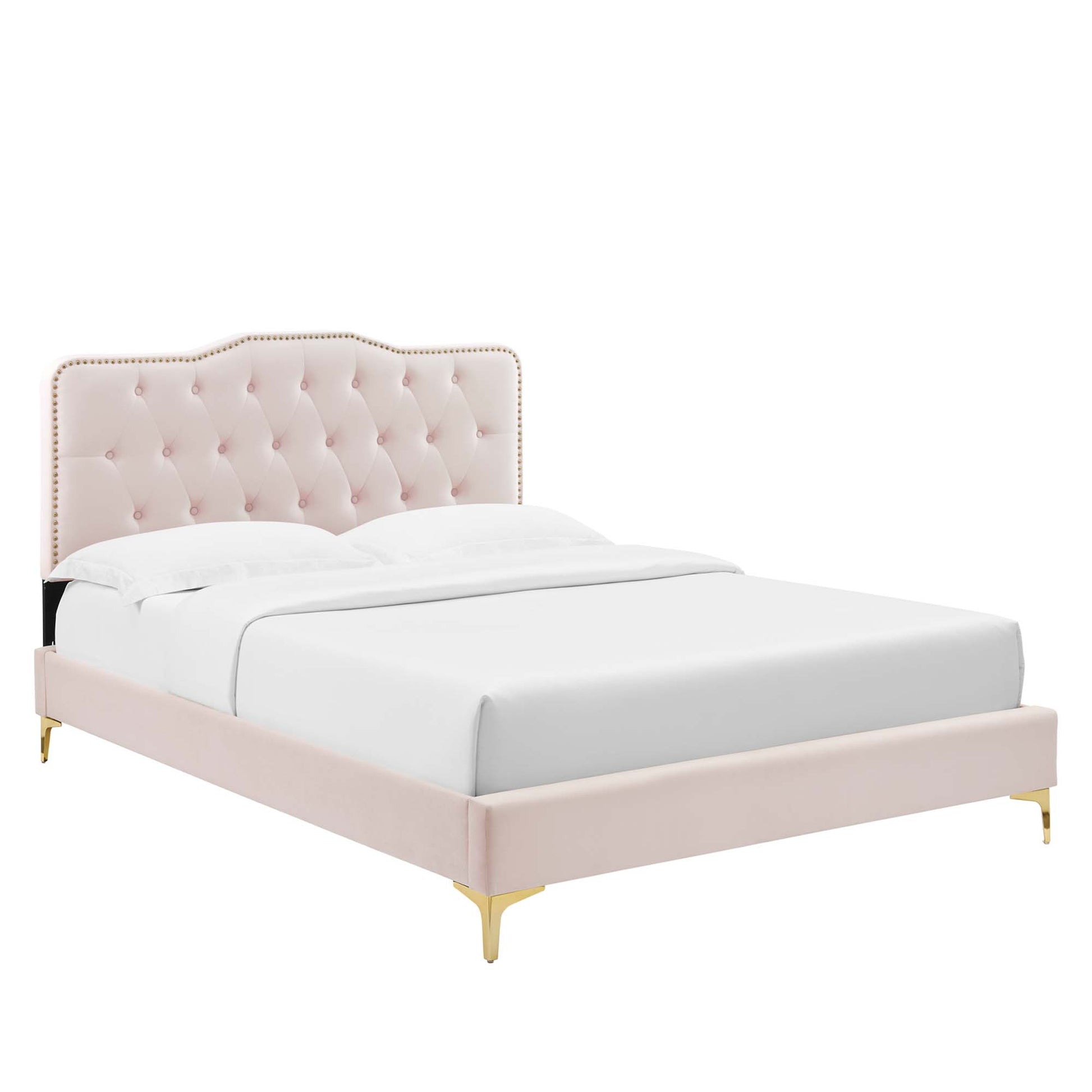 Amber Tufted Performance Velvet Twin Platform Bed by Modway - Best Buy Furniture