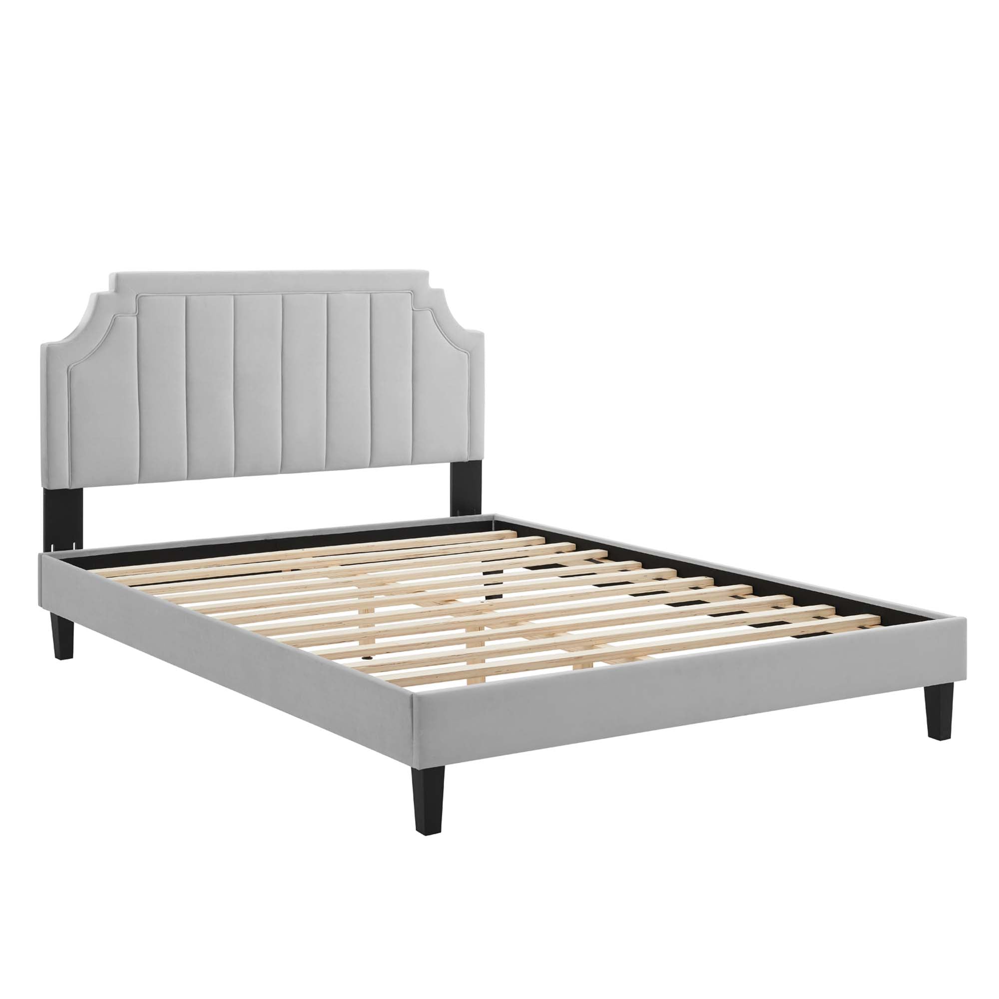 Sienna Performance Velvet Twin Platform Bed by Modway - Best Buy Furniture