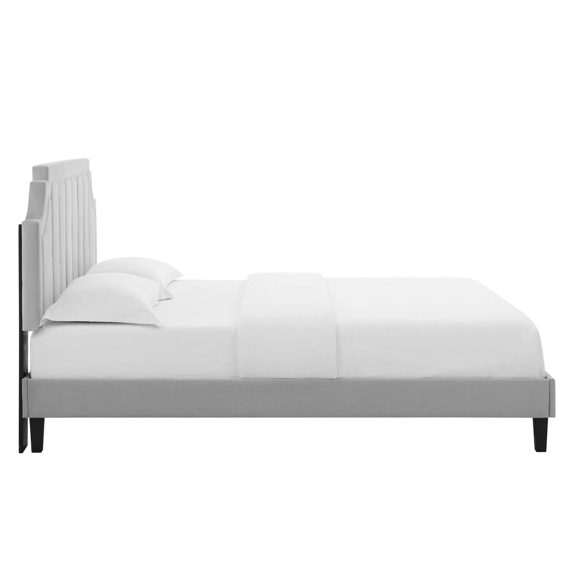 Sienna Performance Velvet Twin Platform Bed by Modway - Best Buy Furniture