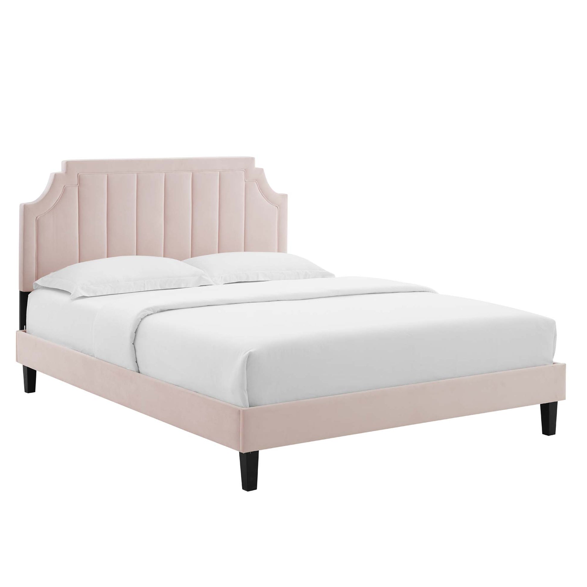 Sienna Performance Velvet Twin Platform Bed by Modway - Best Buy Furniture