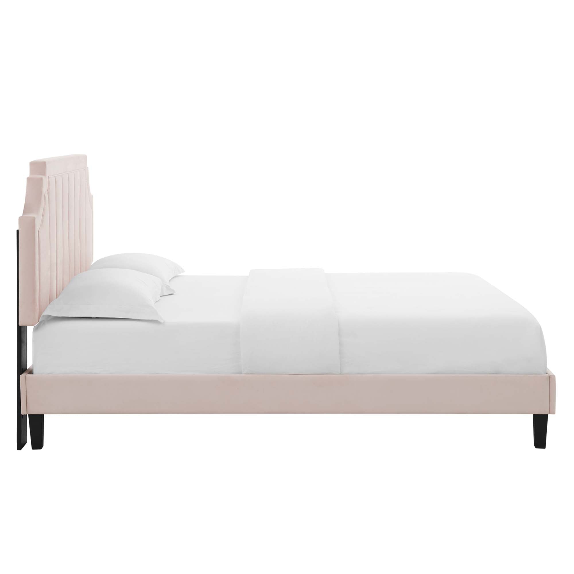 Sienna Performance Velvet Twin Platform Bed by Modway - Best Buy Furniture