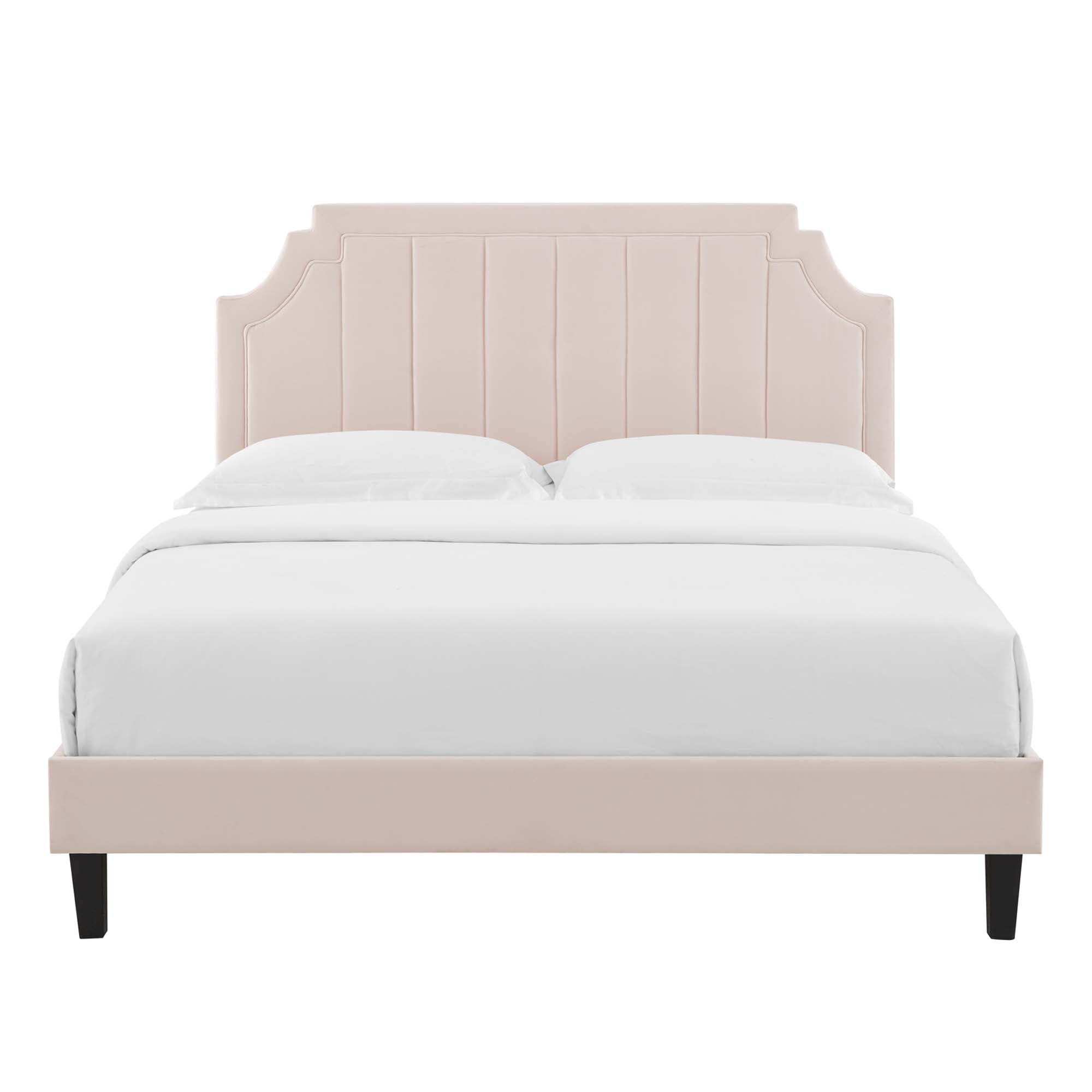 Sienna Performance Velvet Twin Platform Bed by Modway - Best Buy Furniture