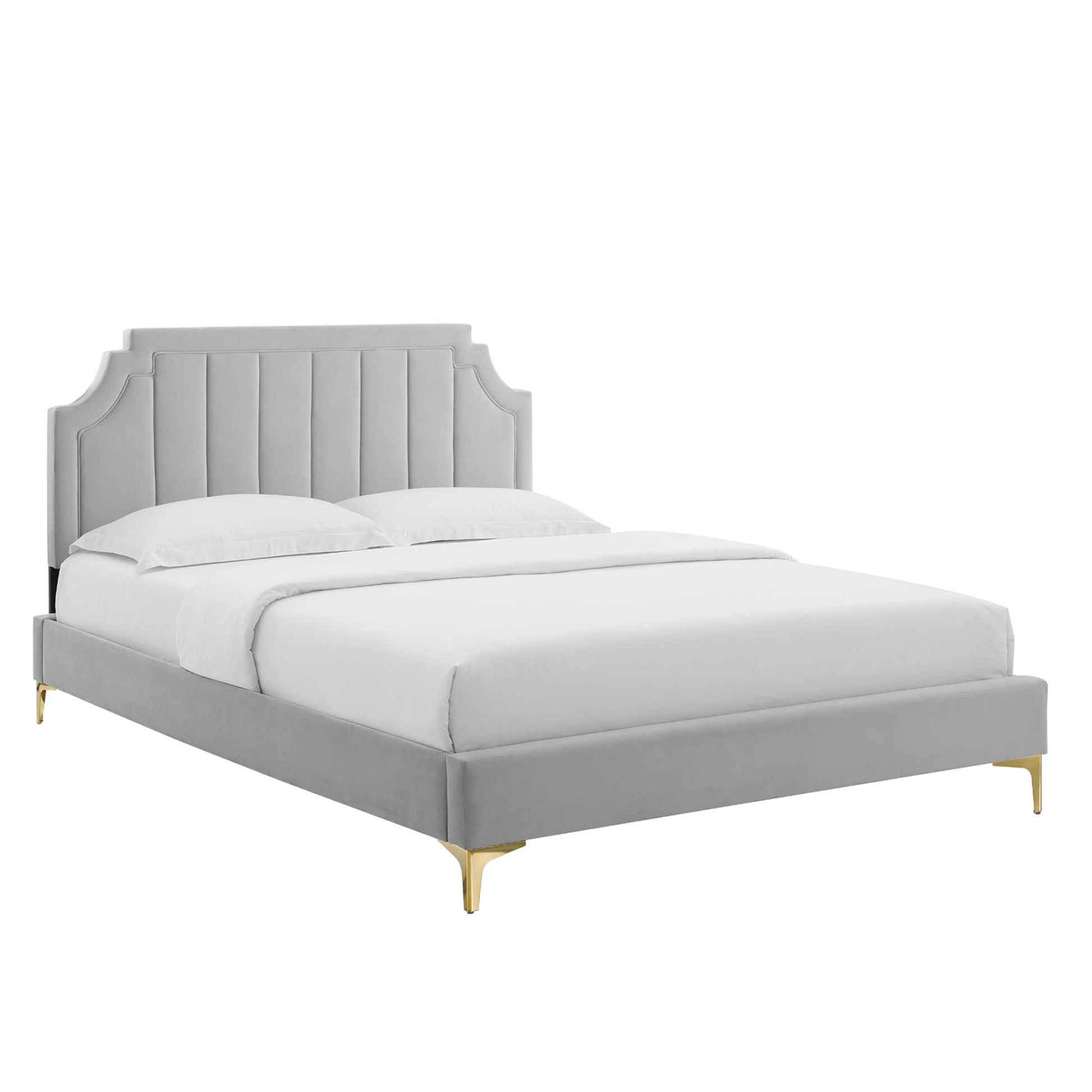Sienna Performance Velvet Full Platform Bed by Modway - Best Buy Furniture