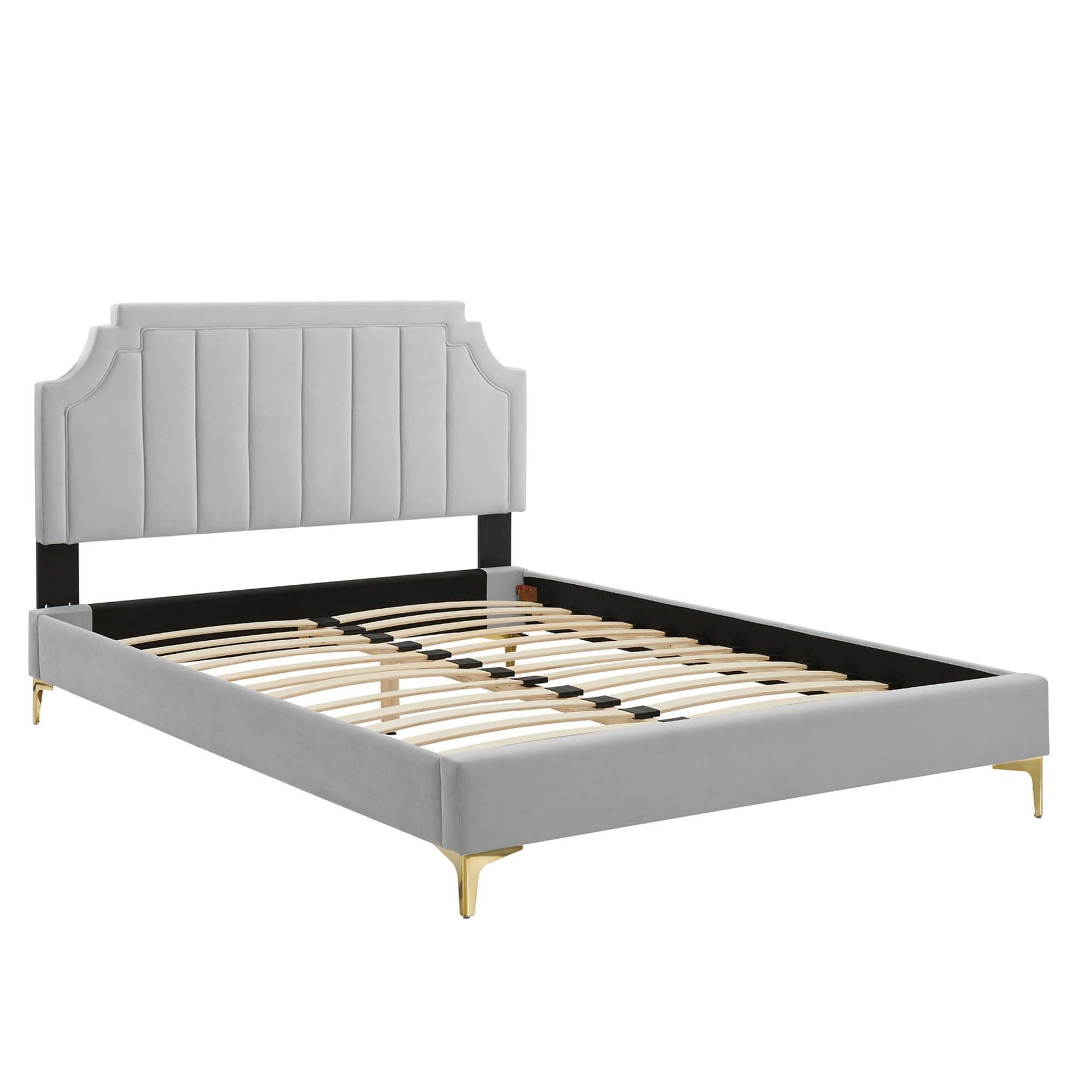Sienna Performance Velvet Full Platform Bed by Modway - Best Buy Furniture