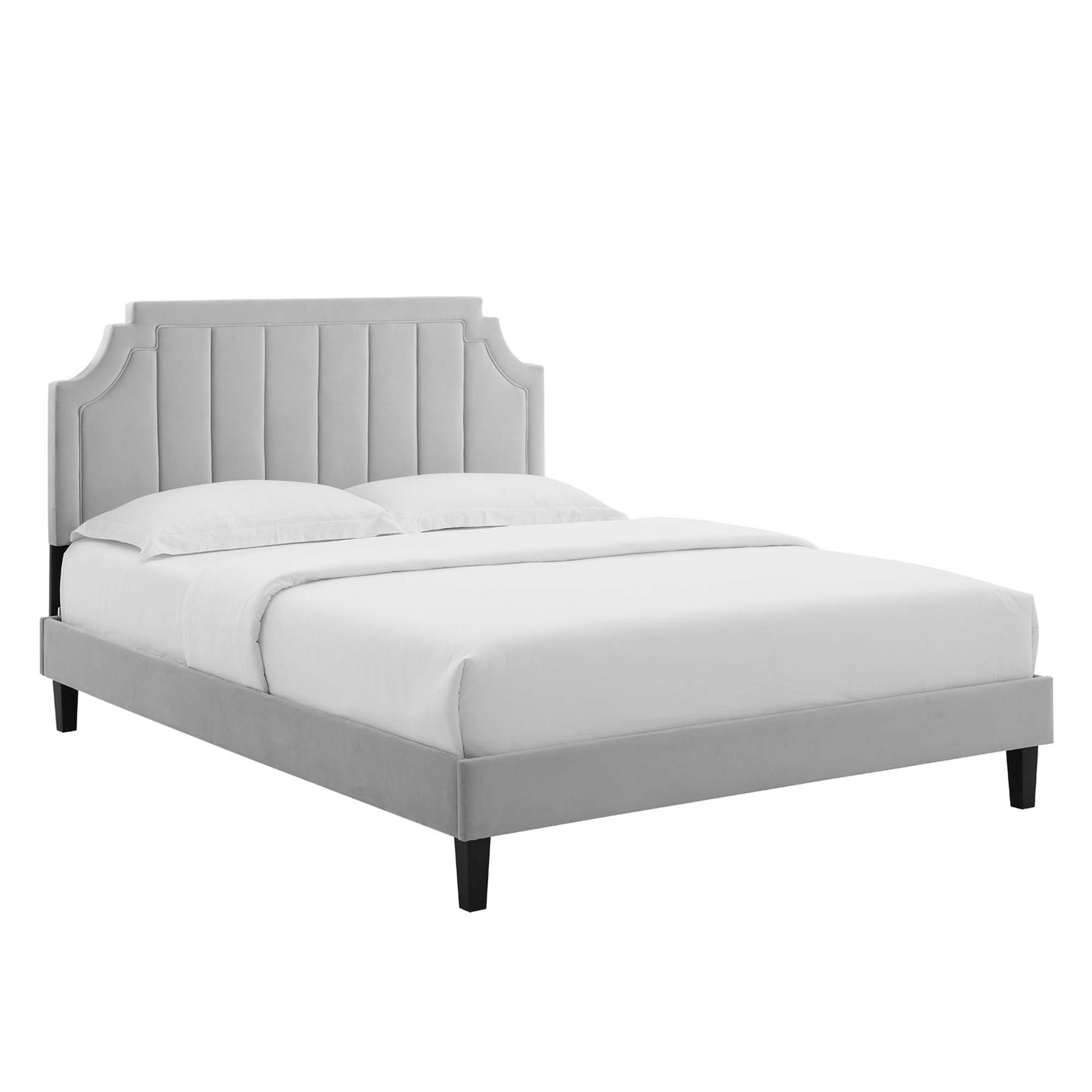 Sienna Performance Velvet Full Platform Bed by Modway - Best Buy Furniture
