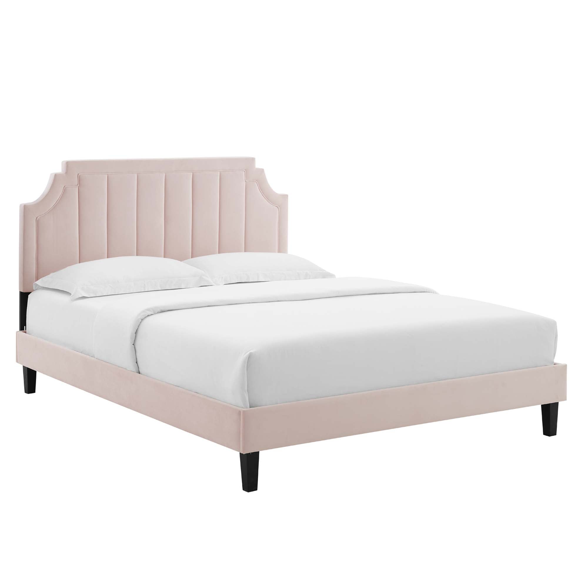 Sienna Performance Velvet Full Platform Bed by Modway - Best Buy Furniture