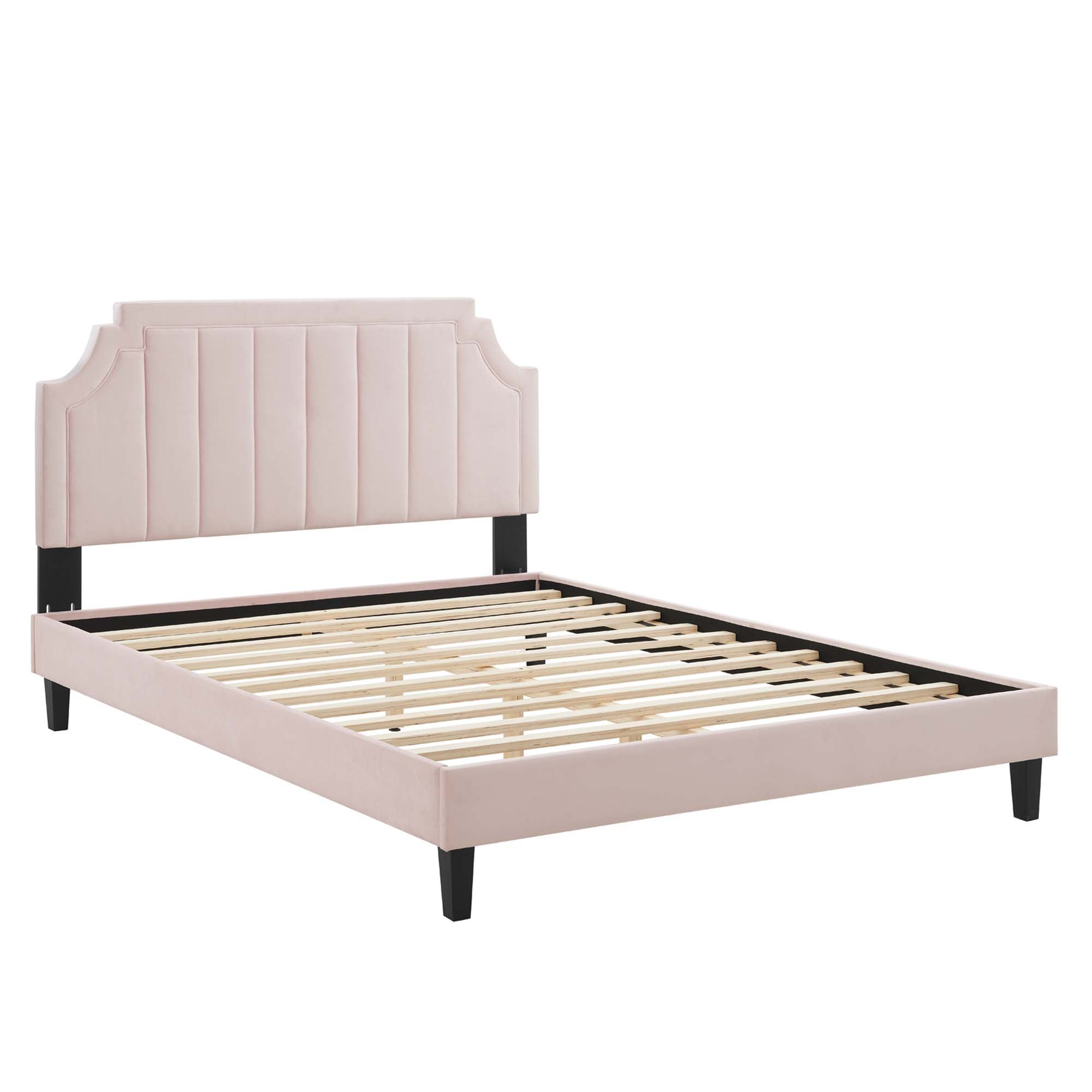 Sienna Performance Velvet Full Platform Bed by Modway - Best Buy Furniture