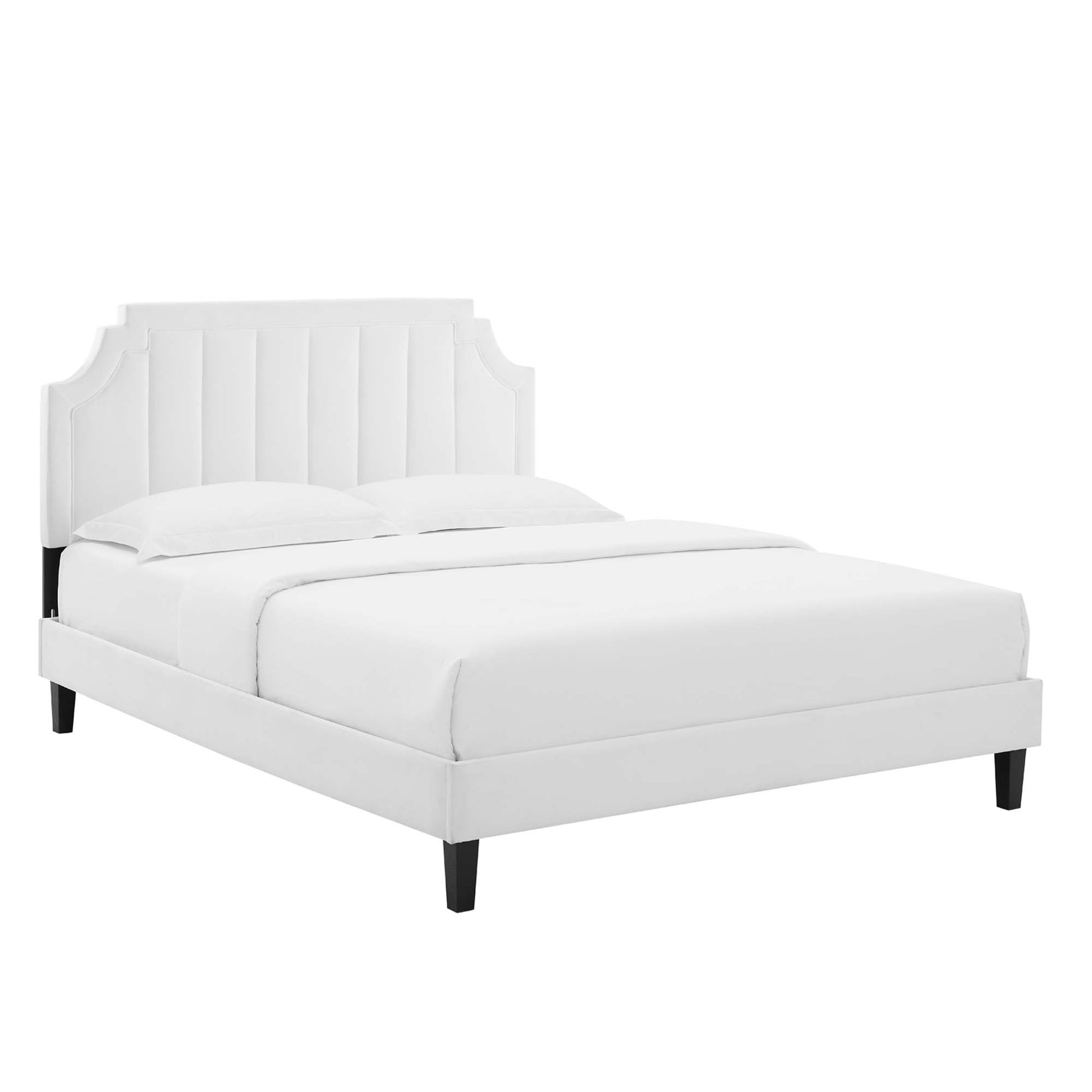 Sienna Performance Velvet Full Platform Bed by Modway - Best Buy Furniture