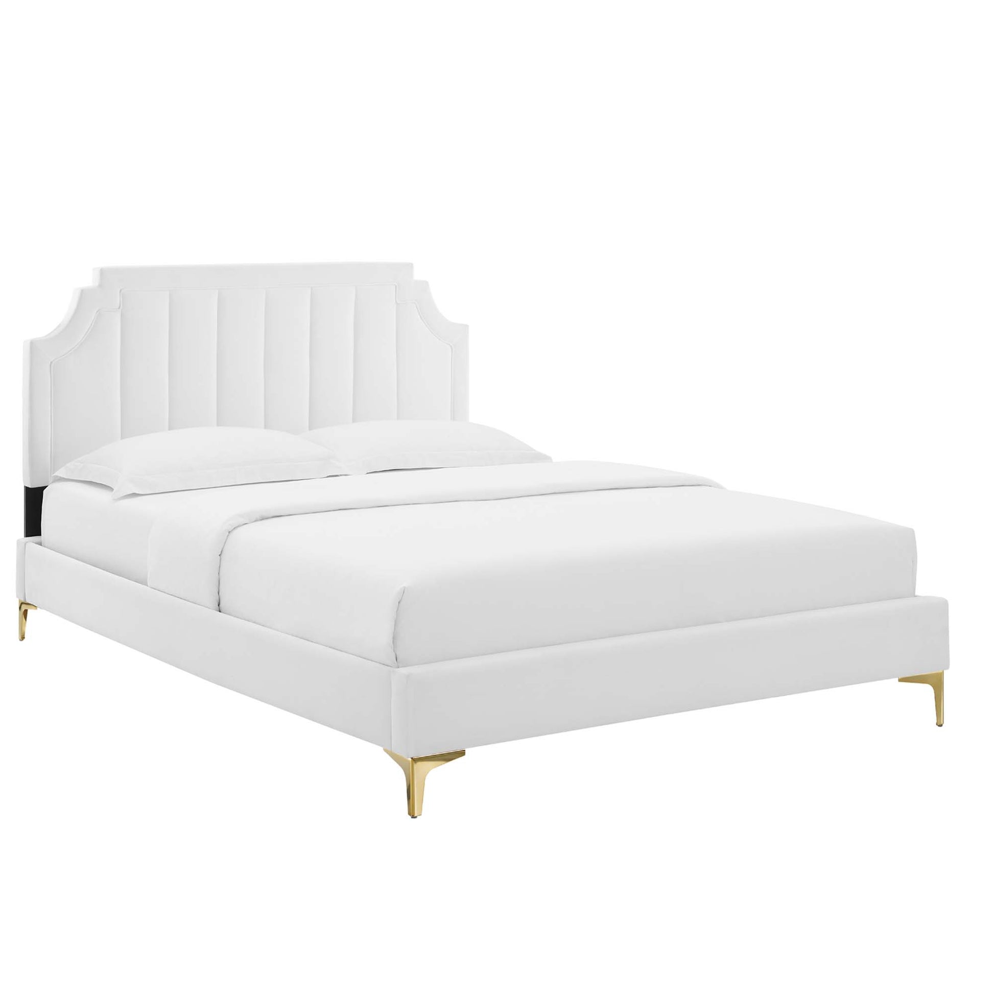Sienna Performance Velvet King Platform Bed by Modway - Best Buy Furniture