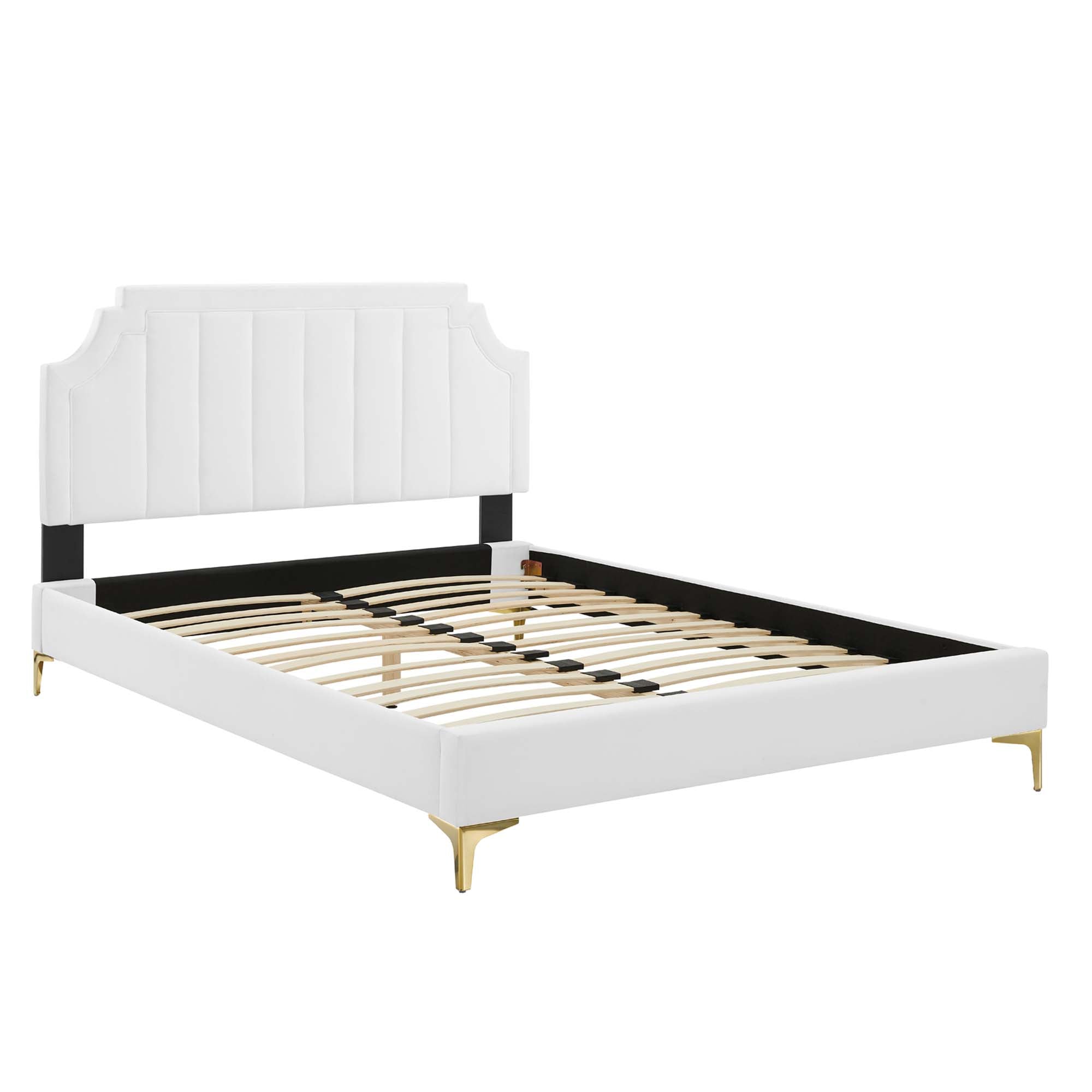 Sienna Performance Velvet King Platform Bed by Modway - Best Buy Furniture