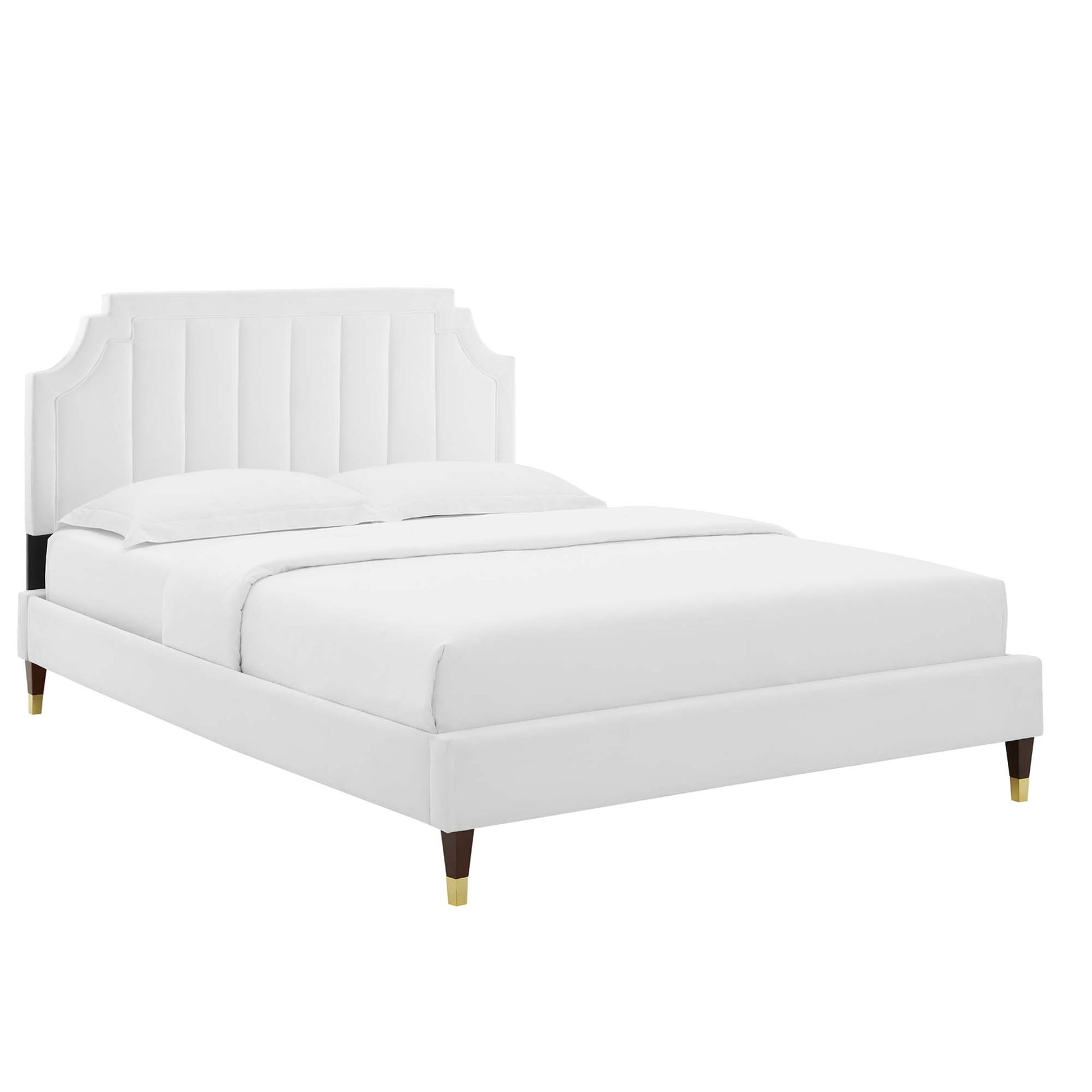 Sienna Performance Velvet King Platform Bed by Modway - Best Buy Furniture