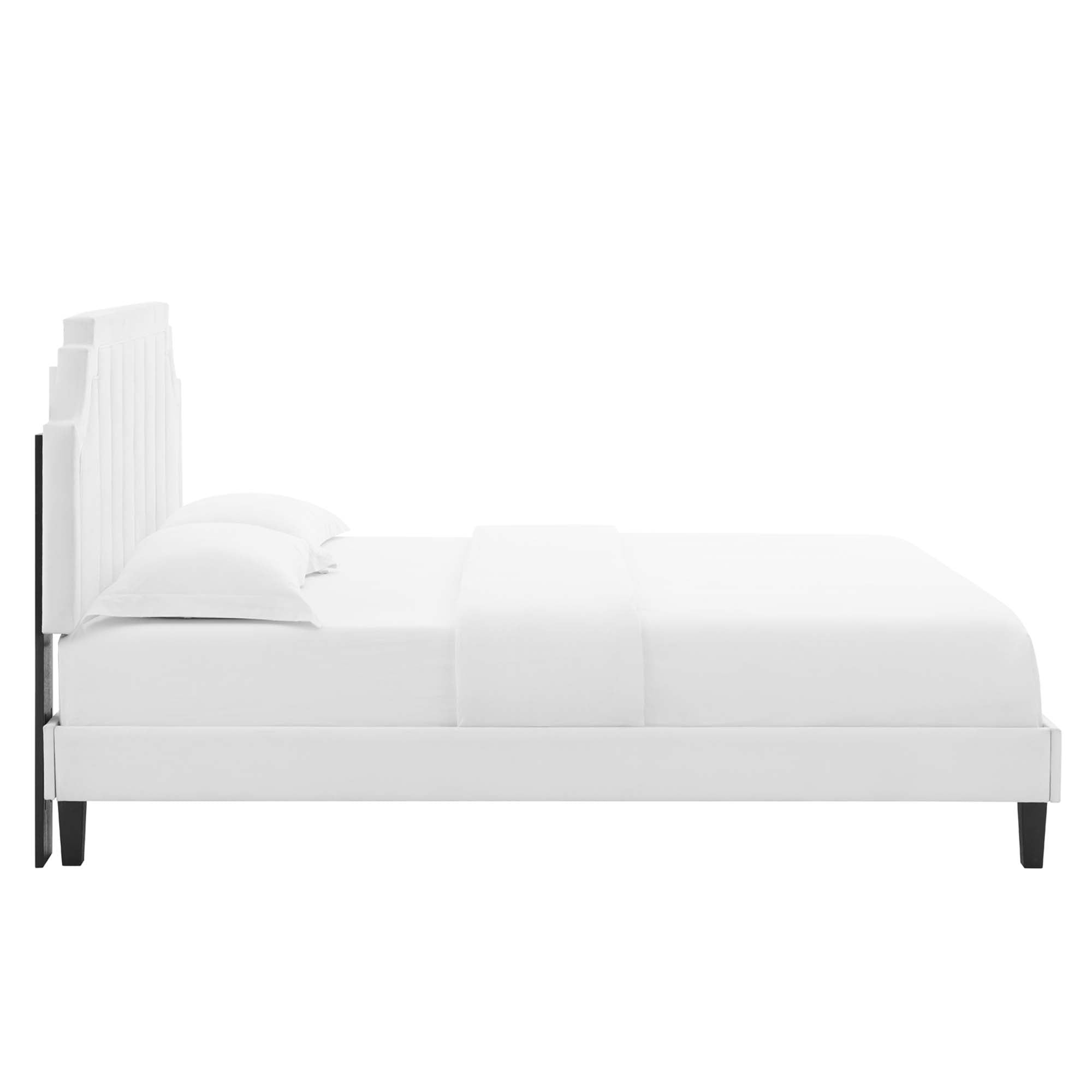Sienna Performance Velvet King Platform Bed by Modway - Best Buy Furniture