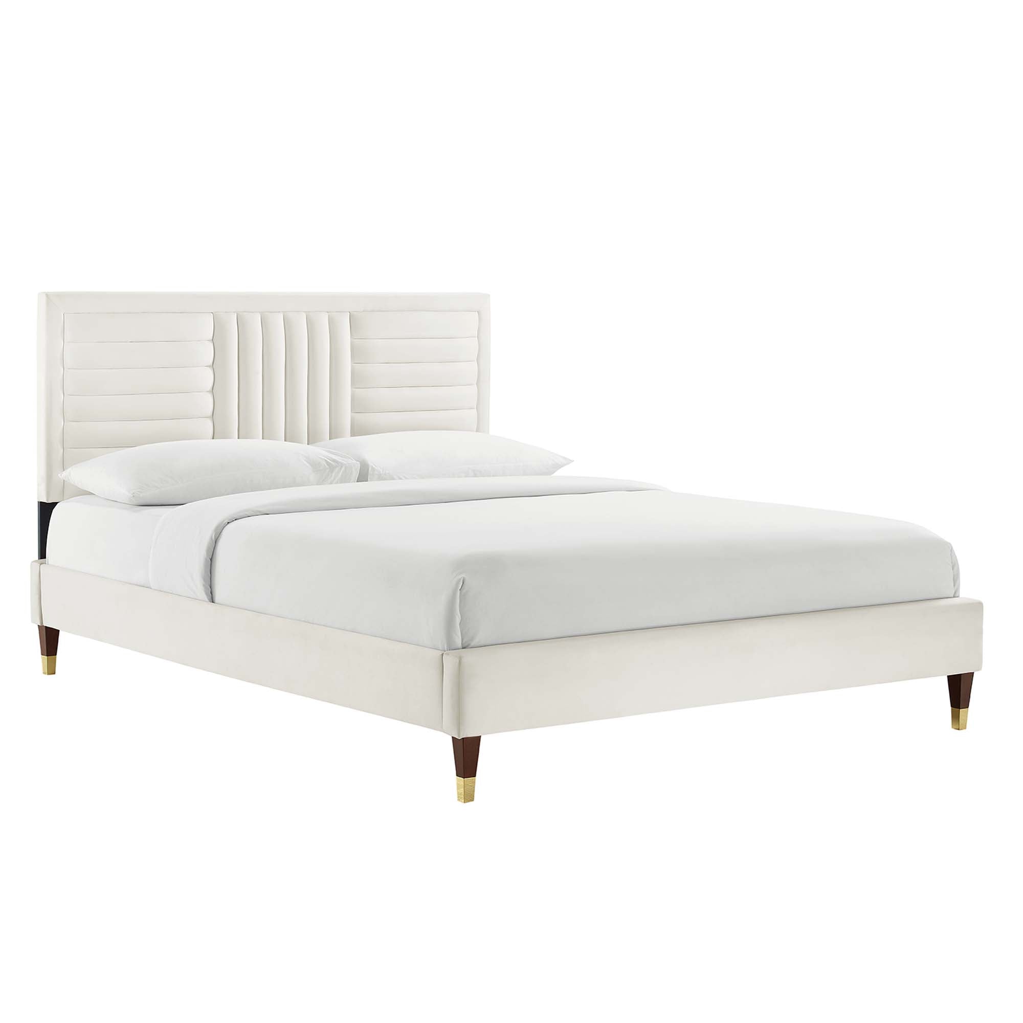 Sofia Channel Tufted Performance Velvet Full Platform Bed by Modway