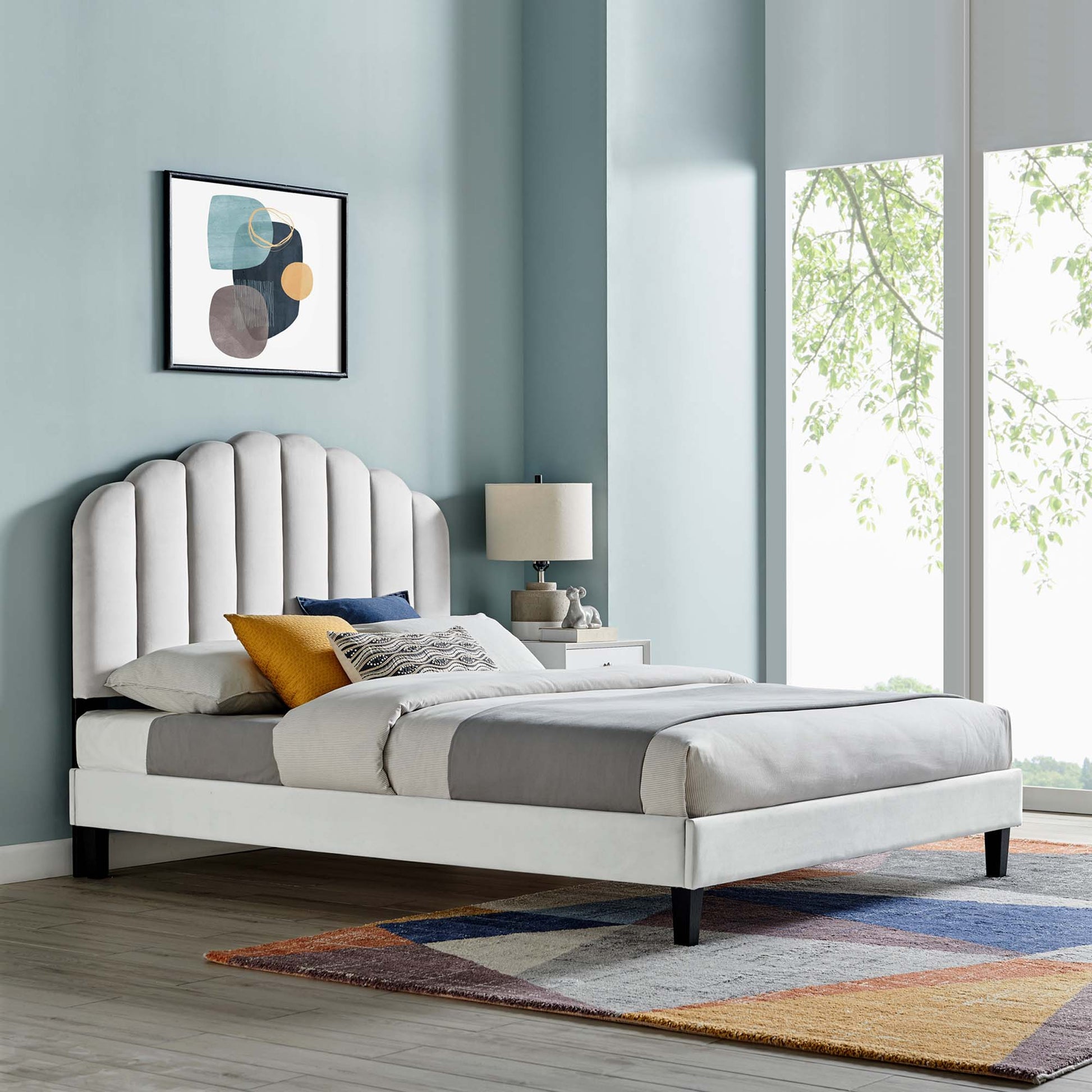 Daisy Performance Velvet Full Platform Bed by Modway - Best Buy Furniture