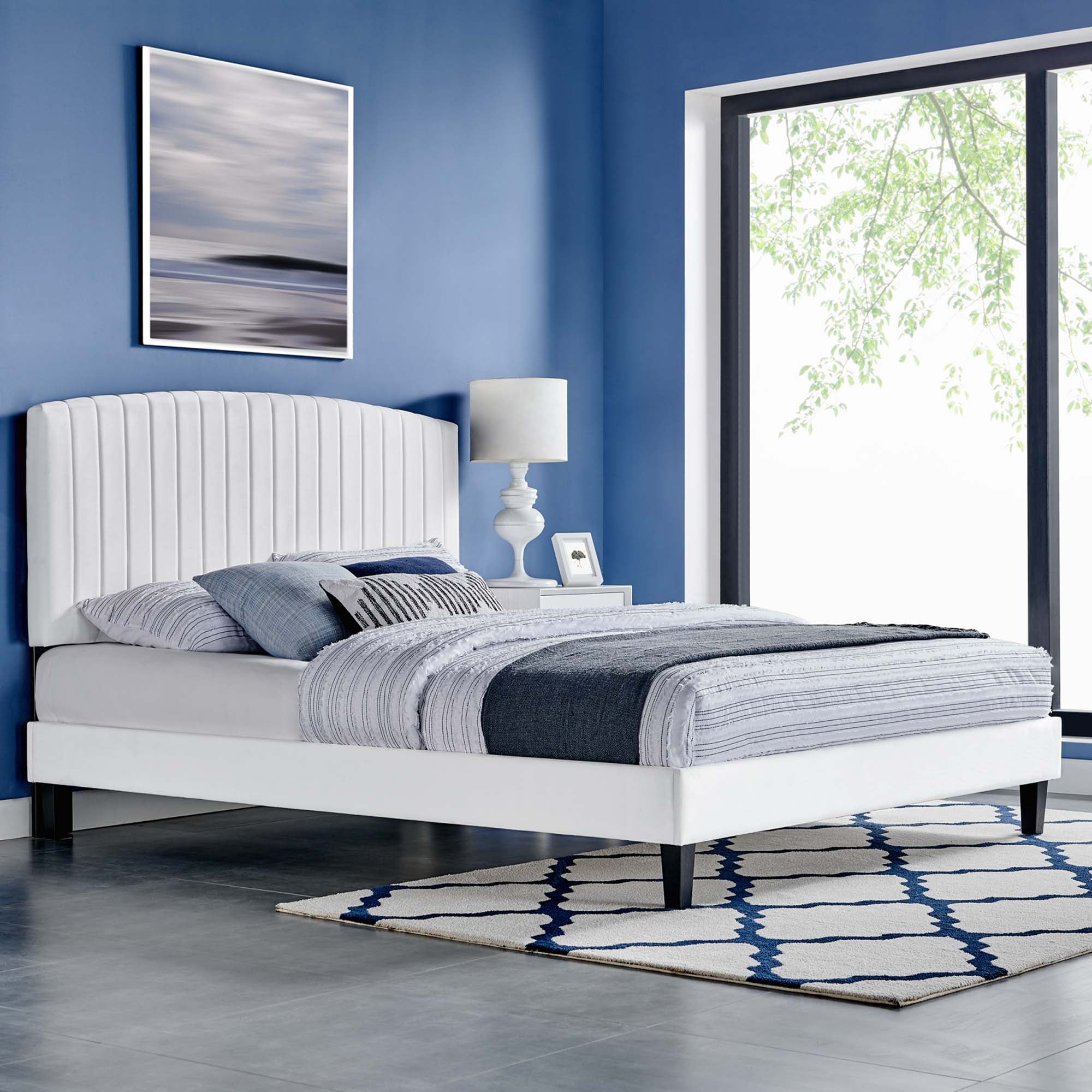 Alessi Performance Velvet Twin Platform Bed by Modway - Best Buy Furniture