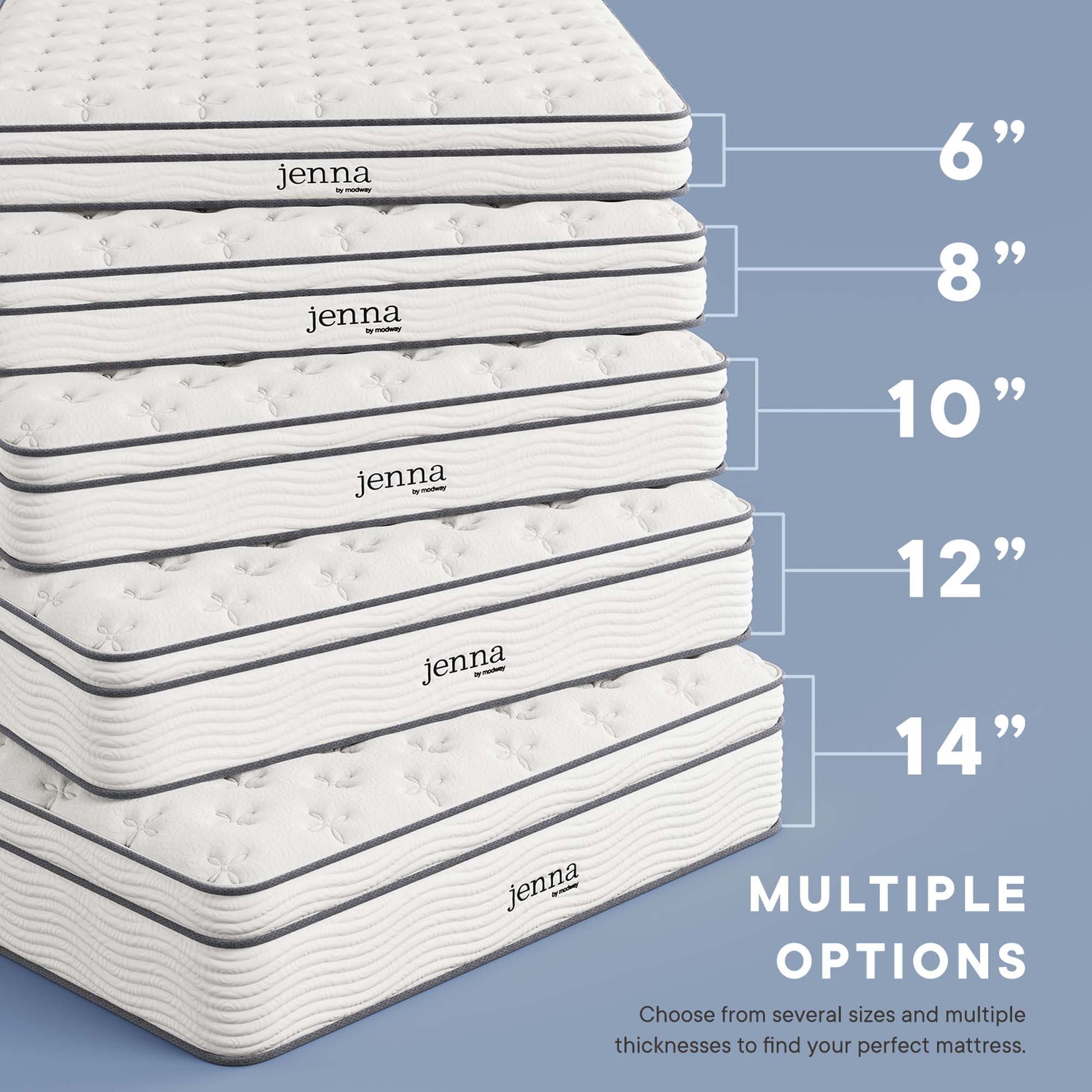 Jenna 12" Innerspring and Foam King Mattress by Modway - Best Buy Furniture