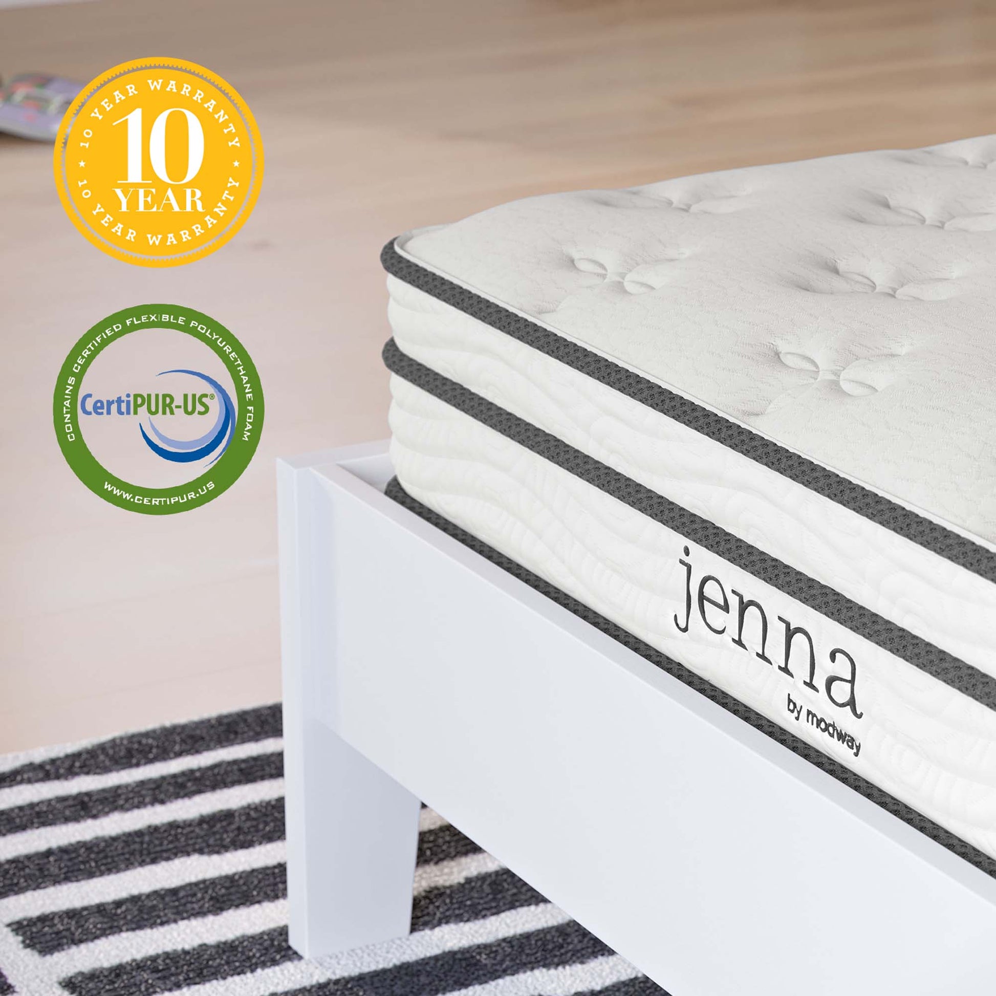 Jenna 6" Innerspring and Foam Twin Mattress by Modway - Best Buy Furniture