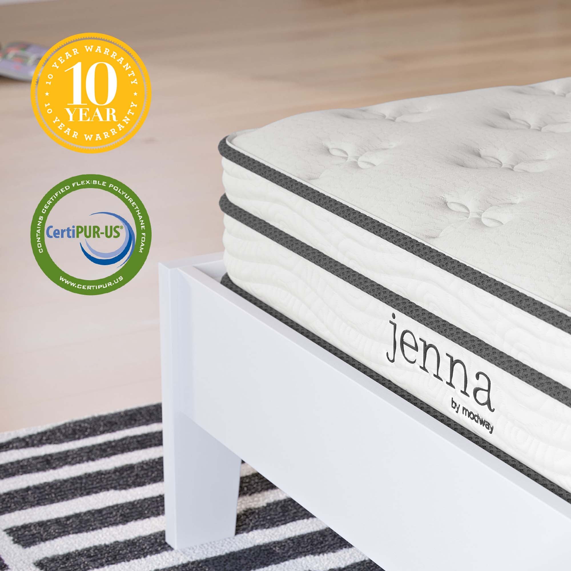 Jenna 6" Innerspring and Foam Twin Mattress by Modway - Best Buy Furniture