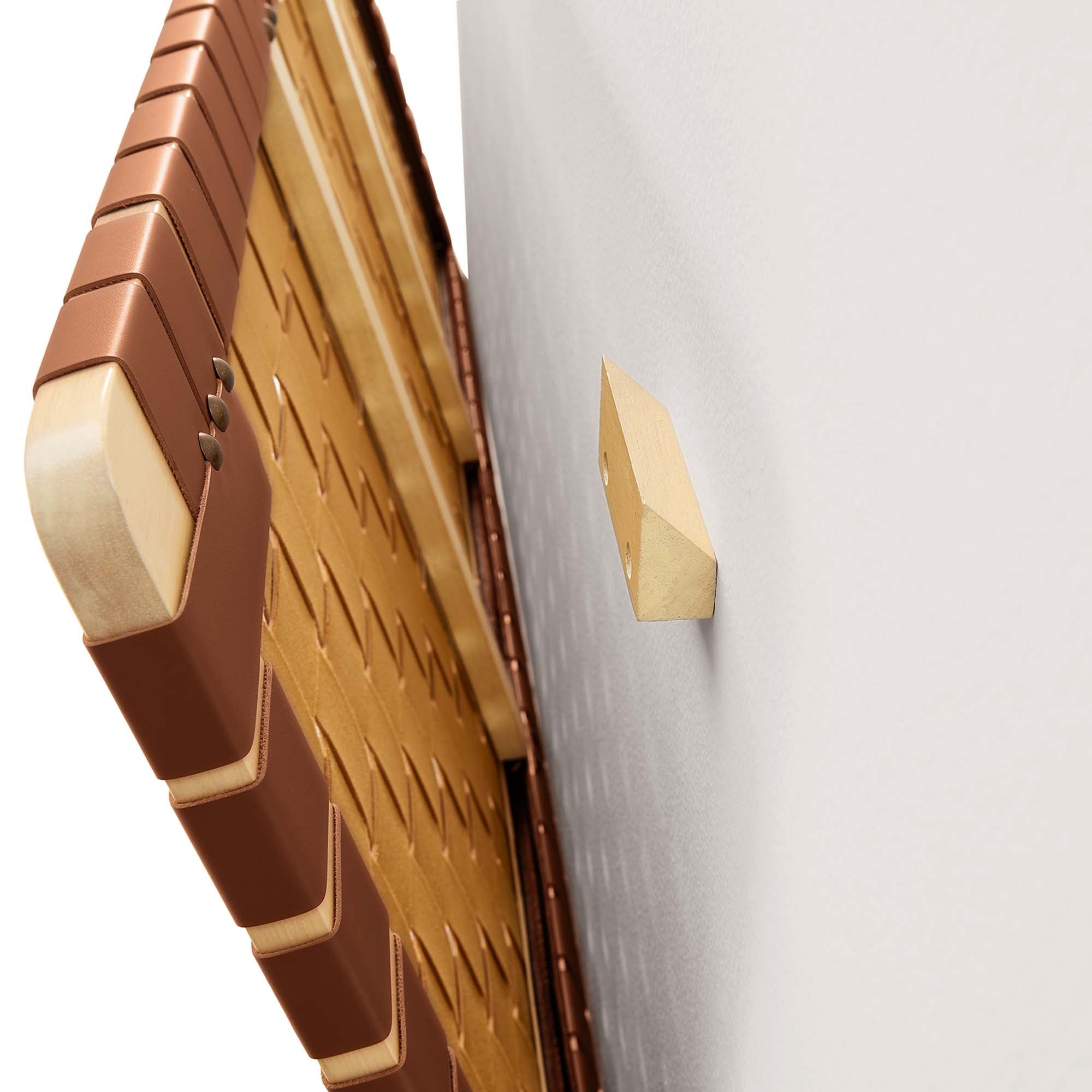 Sparta Weave Wall-Mount Vegan Leather Twin Headboard by Modway