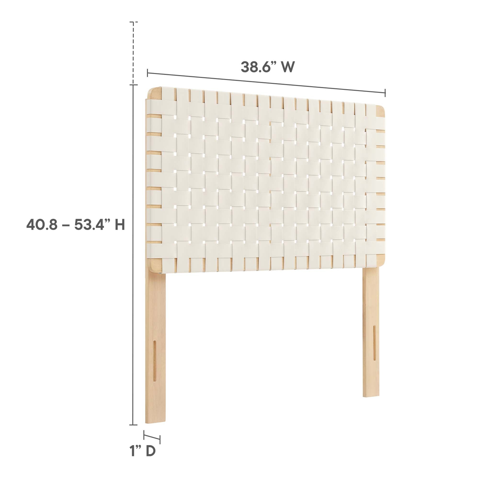 Sparta Weave Vegan Leather Twin Headboard by Modway