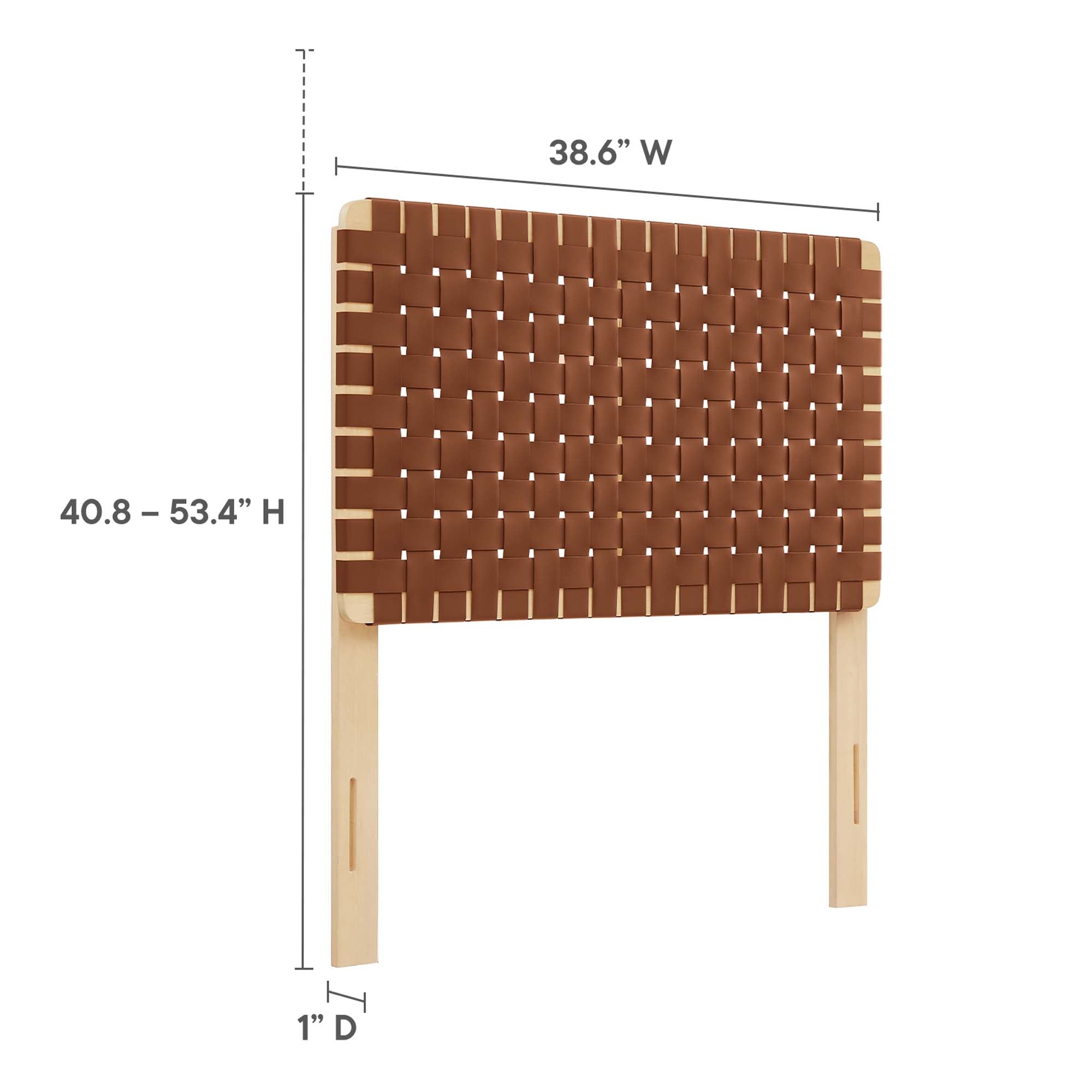 Sparta Weave Vegan Leather Twin Headboard by Modway
