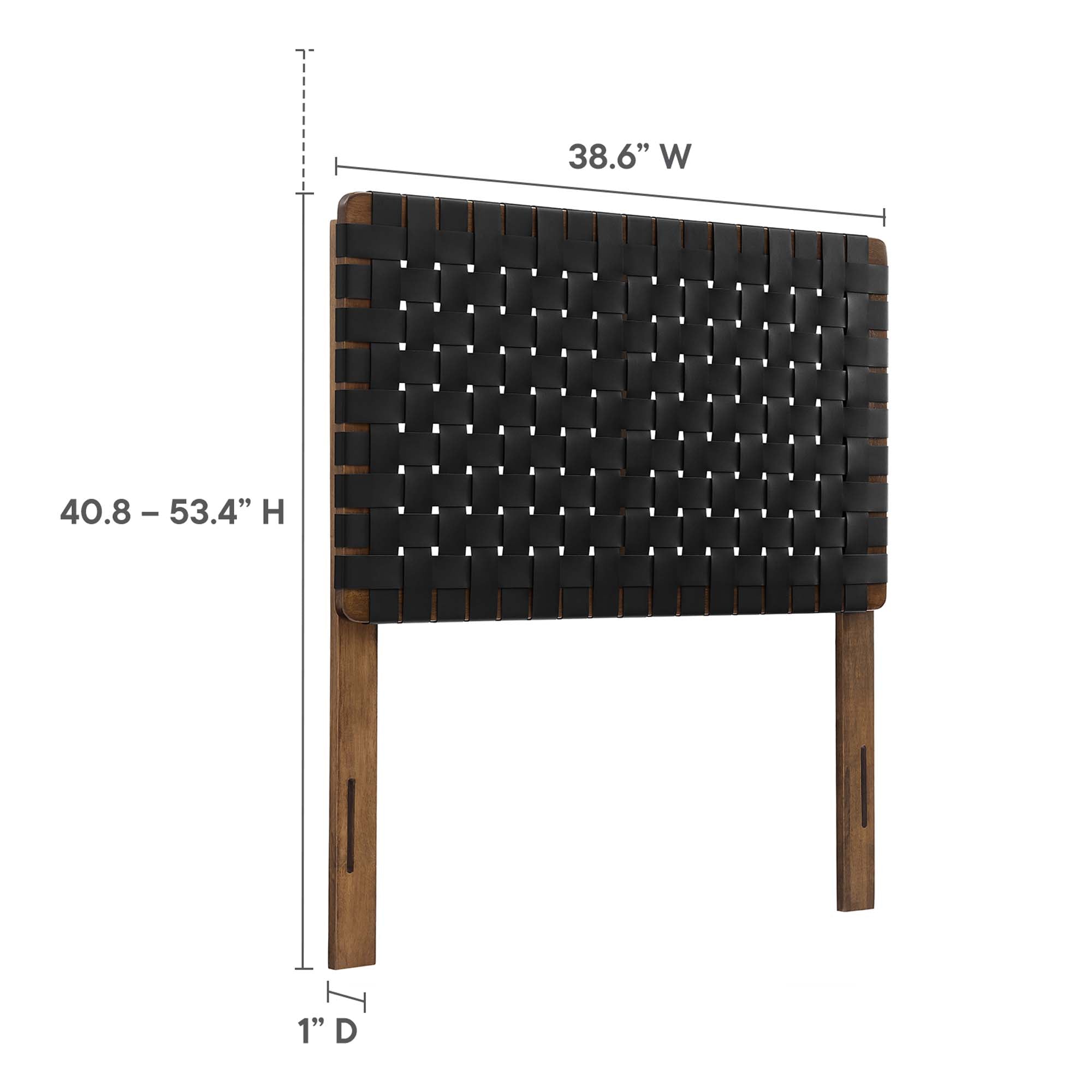 Sparta Weave Vegan Leather Twin Headboard by Modway