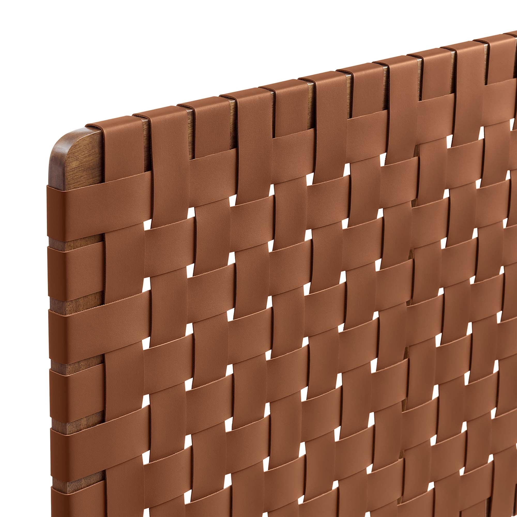 Sparta Weave Vegan Leather Twin Headboard by Modway