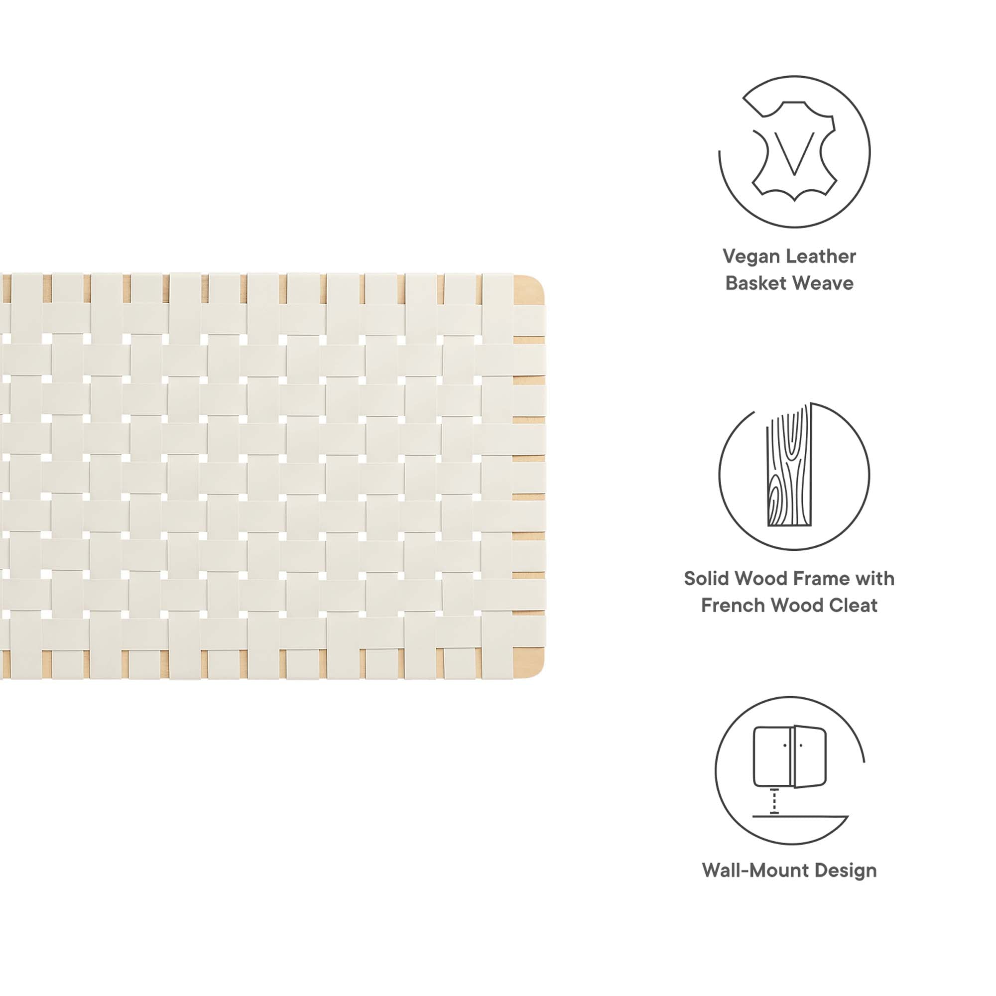 Sparta Weave Vegan Leather Full Headboard by Modway