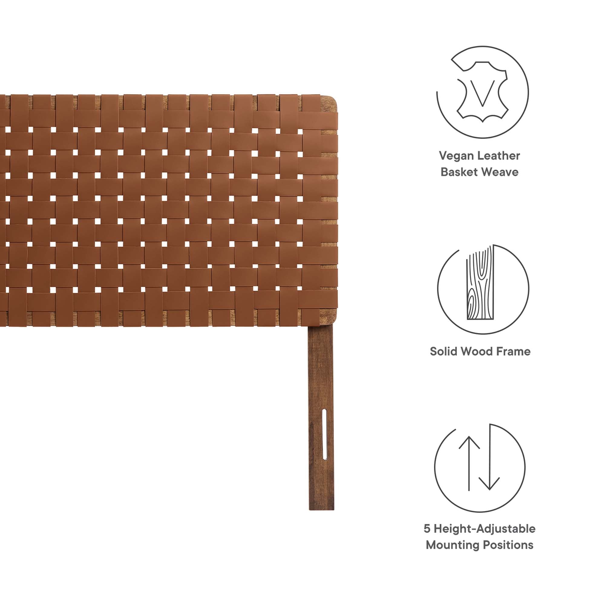 Sparta Weave Vegan Leather Full Headboard by Modway