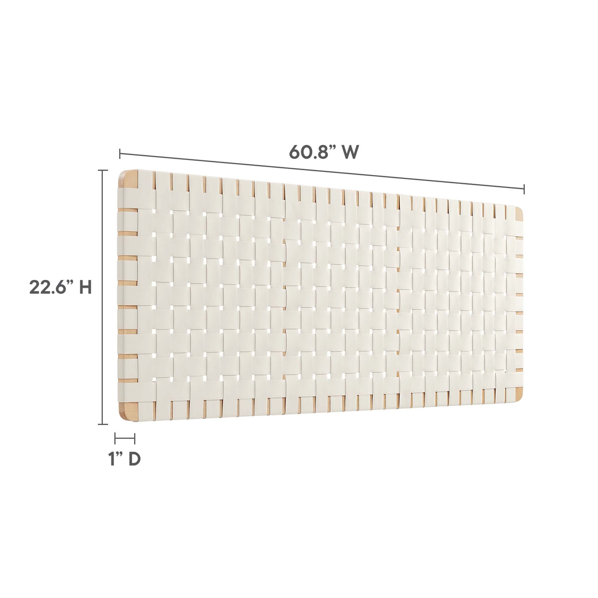 Sparta Weave Wall-Mount Vegan Leather Queen Headboard by Modway