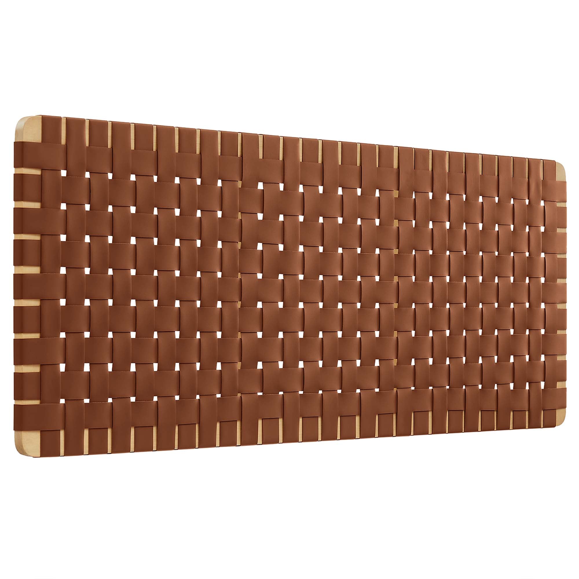 Sparta Weave Wall-Mount Vegan Leather Queen Headboard by Modway